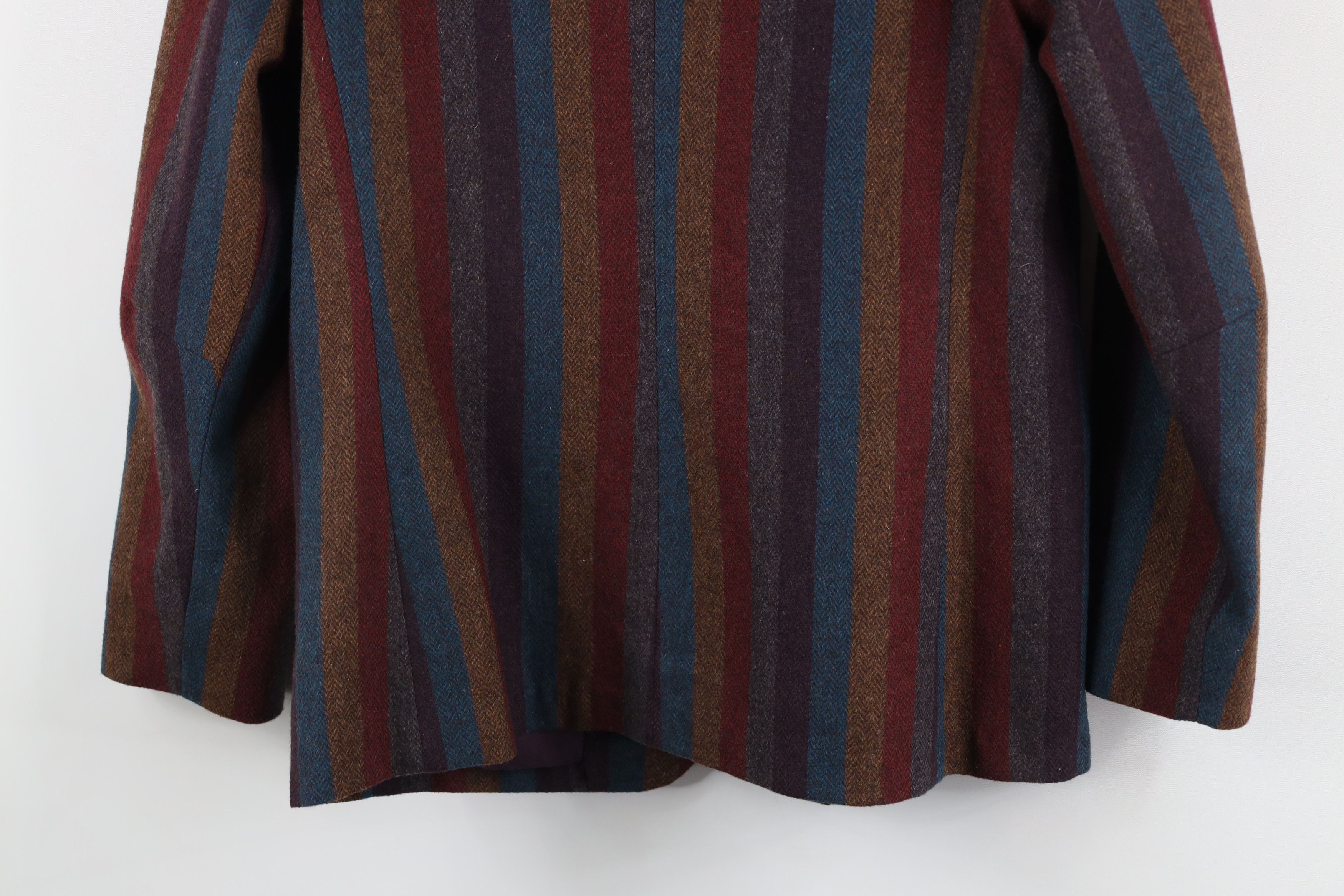 Vintage Vintage 90s Streetwear Rainbow Striped Blazer Jacket USA Size M / US 6-8 / IT 42-44 - 12 Thumbnail