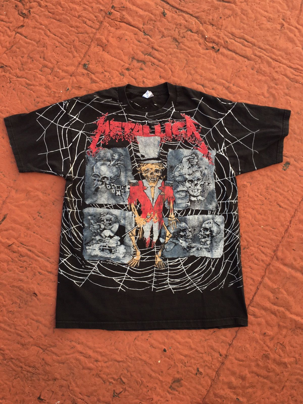 image of Metallica Bootleg All Over Print in Black, Men's (Size XL)