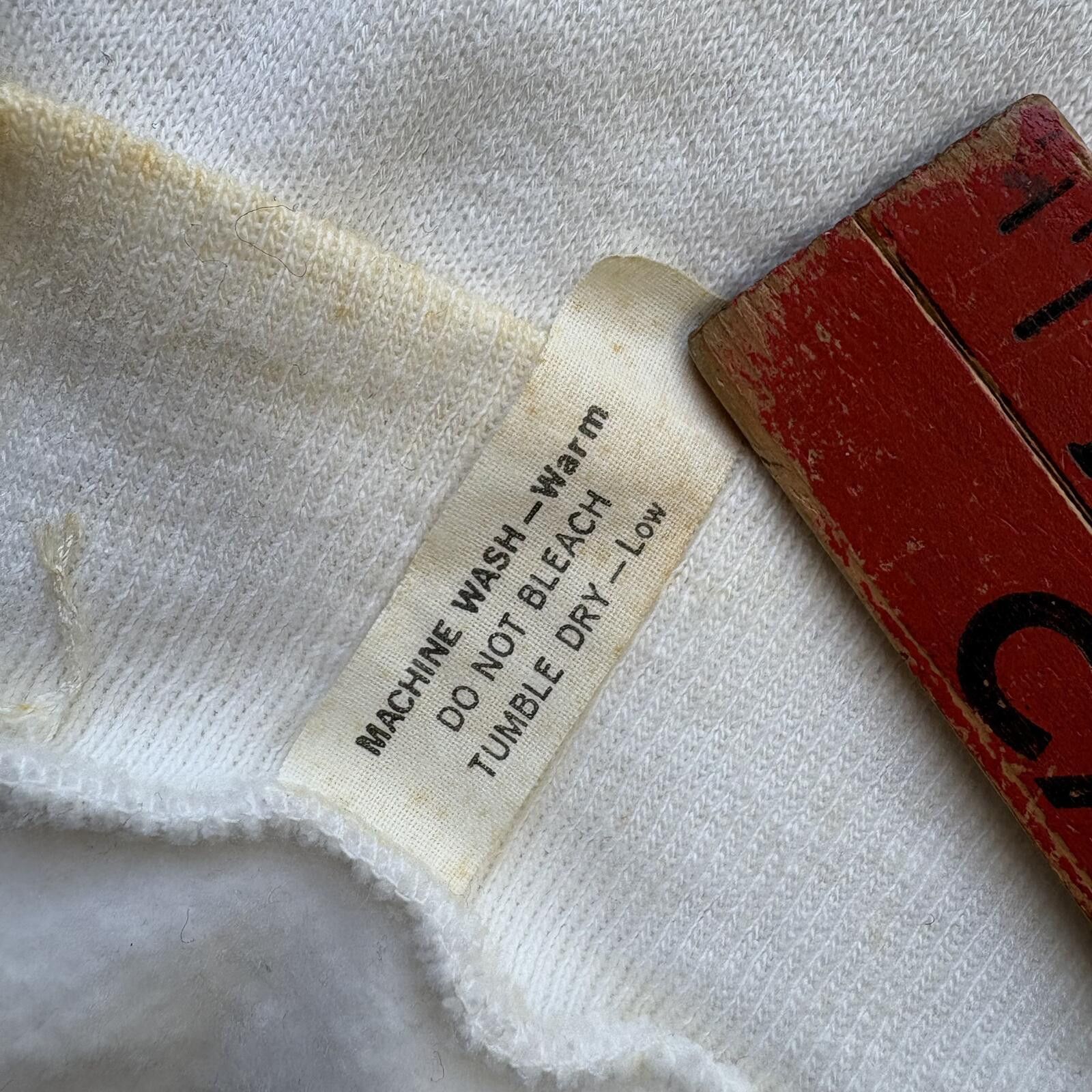Vintage Vintage 60s 70s Deadstock Blank White Stained Sweatshirt Size US M / EU 48-50 / 2 - 2 Thumbnail