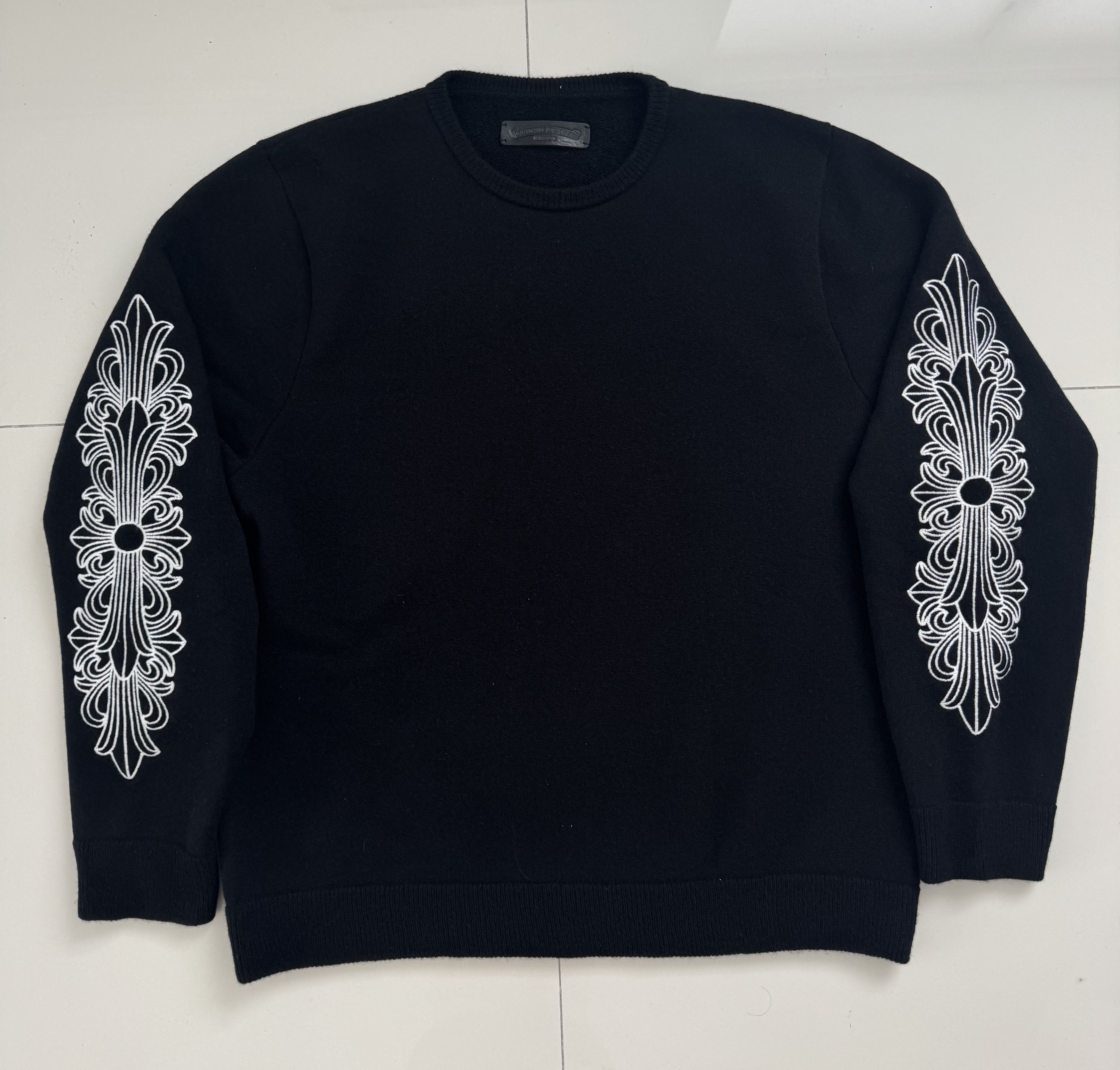 Chrome Hearts Chrome Hearts Floral Cashmere Black Sweater Size US XL / EU 56 / 4 - 1 Thumbnail