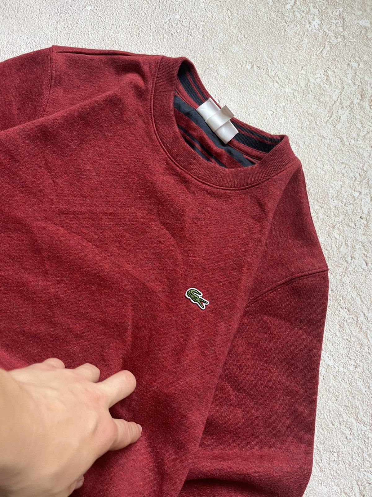 Lacoste Lacoste Burgundy Crewneck Sweatshirt Y2K Size US M / EU 48-50 / 2 - 4 Thumbnail