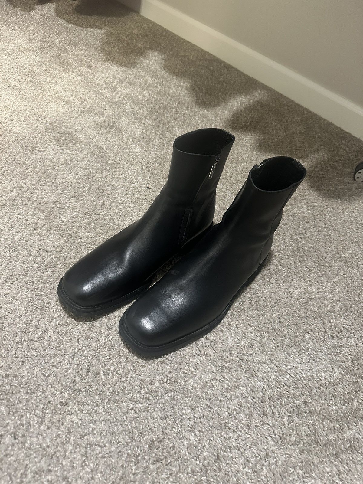 Streetwear JosephT Maro Boots Zip Up Blsck Leather Camion Alt