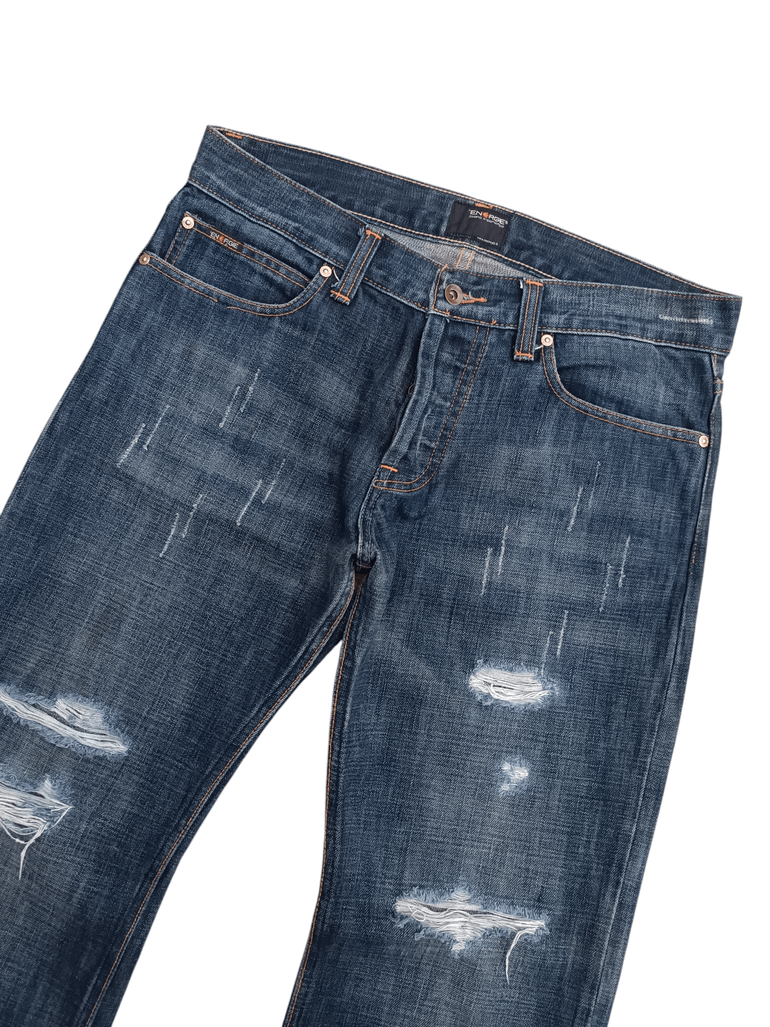 Energie Flare Jeans Energie Distress Faded Boot Cut Y2k Size US 34 / EU 50 - 3 Thumbnail