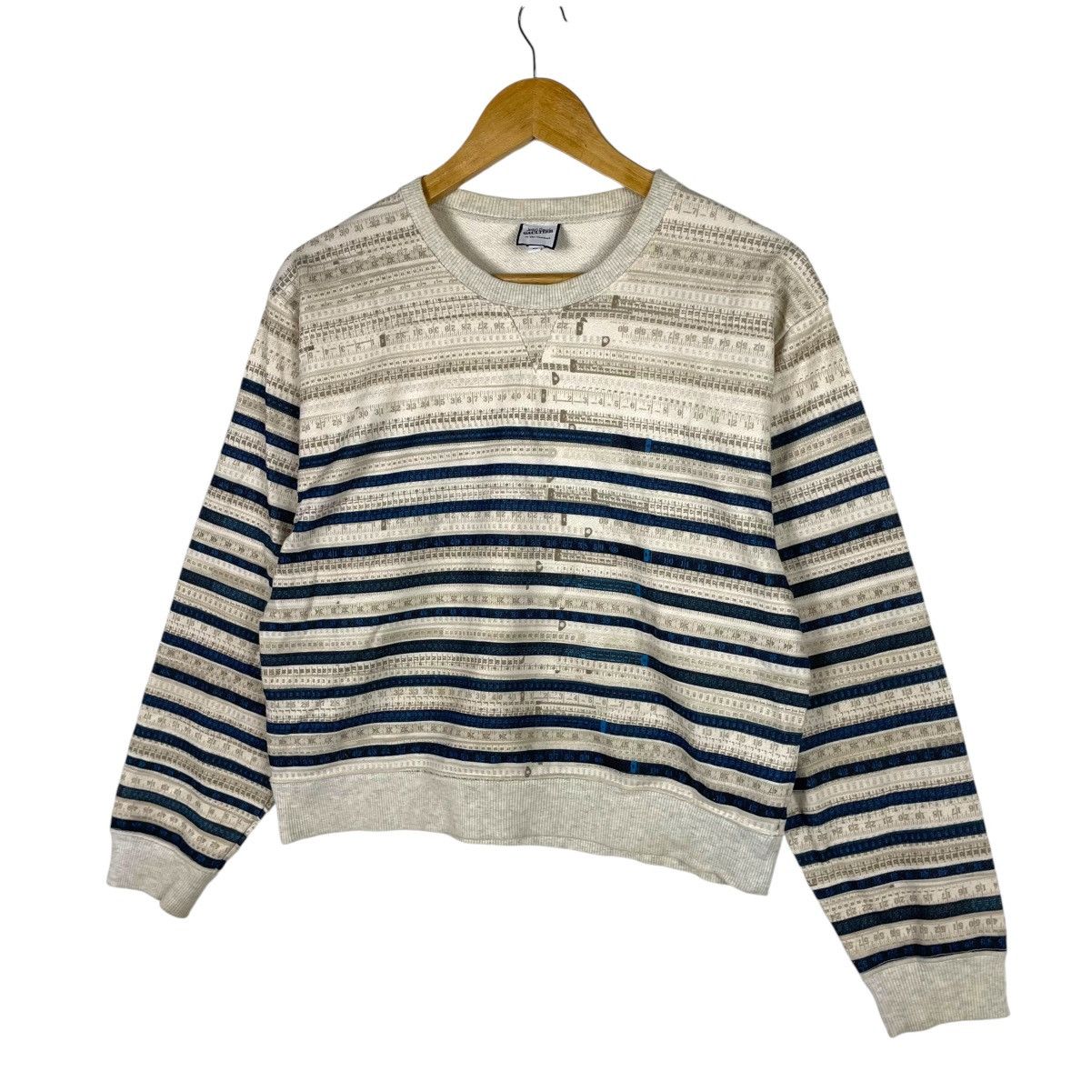 Jean Paul Gaultier 💥CROPPED JPG STRIPPED PULLOVER SWEATSHIRT Size S / US 4 / IT 40 - 2 Thumbnail