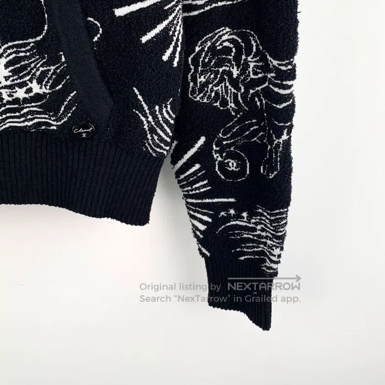 Chanel Chanel Black fireworks lion inlaid cotton round-neck long- Size XS / US 0-2 / IT 36-38 - 4 Thumbnail