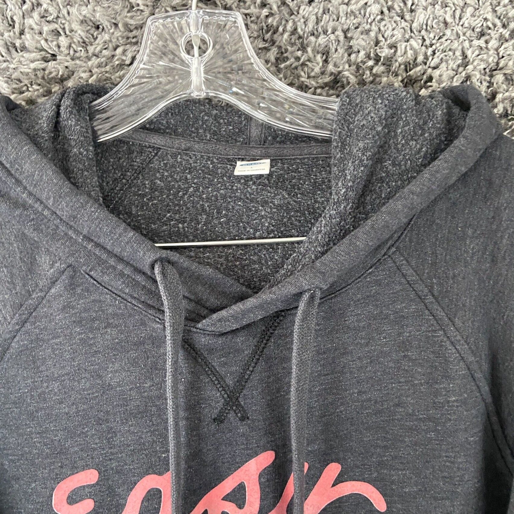 Old Navy Old Navy Hoodie Women Size L Gray Easy Does It Pullover Activewear Blue Logo Size L / US 10 / IT 46 - 5 Thumbnail