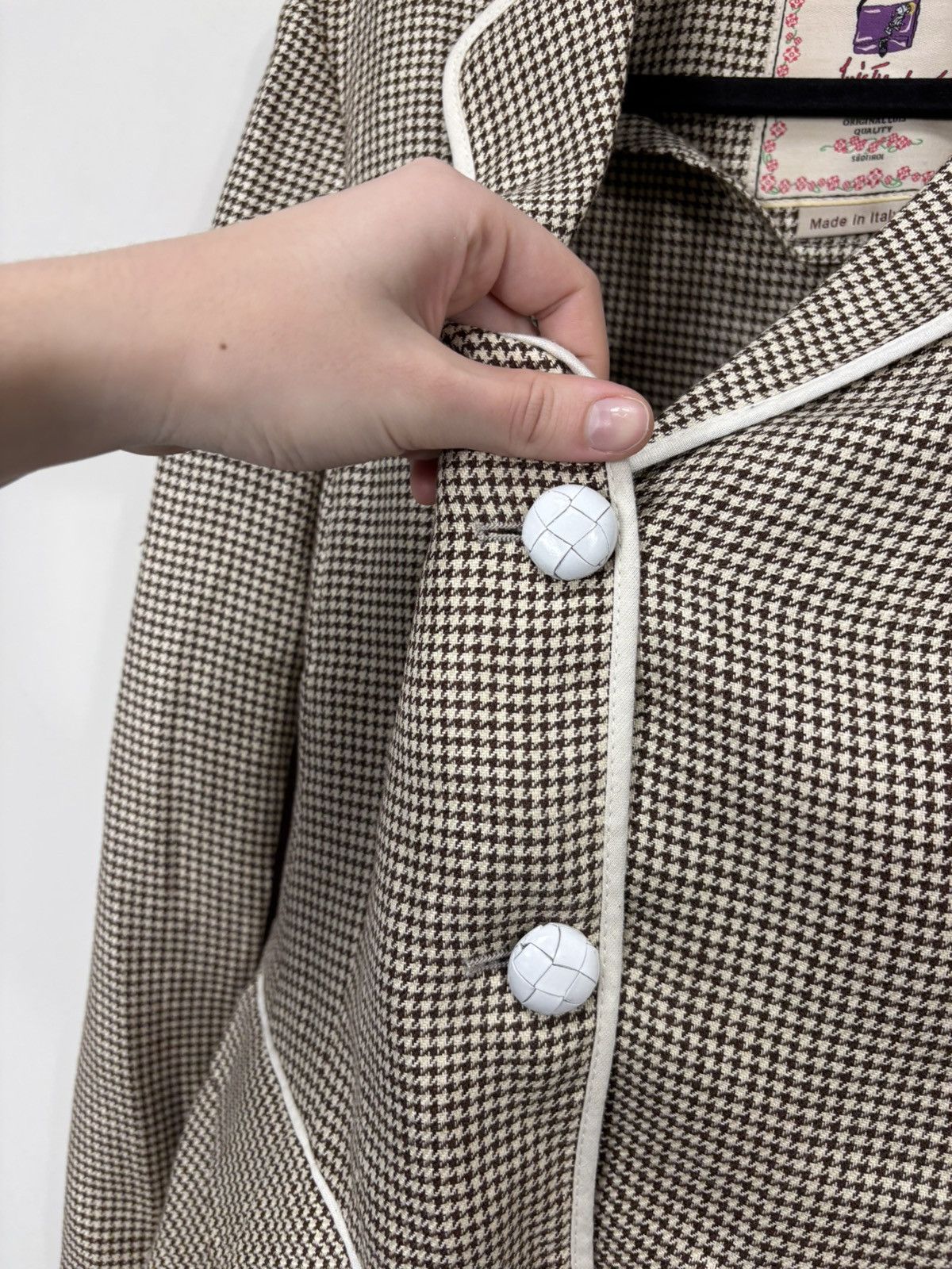 Other Luis Trenker NWT Women’s Houndstooth Hemp Blazer Jacket Size M / US 6-8 / IT 42-44 - 4 Thumbnail