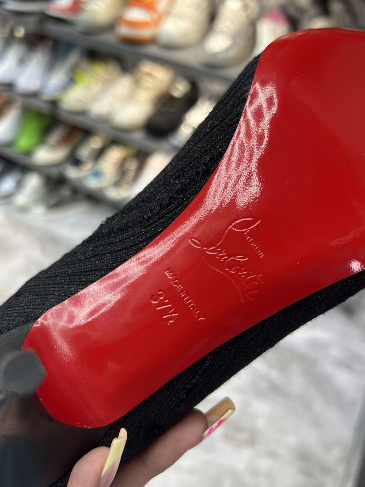 Christian Louboutin Christian Louboutin Tricot Sandrine Sock Knee Boots Size US 7.5 / IT 37.5 - 7 Thumbnail