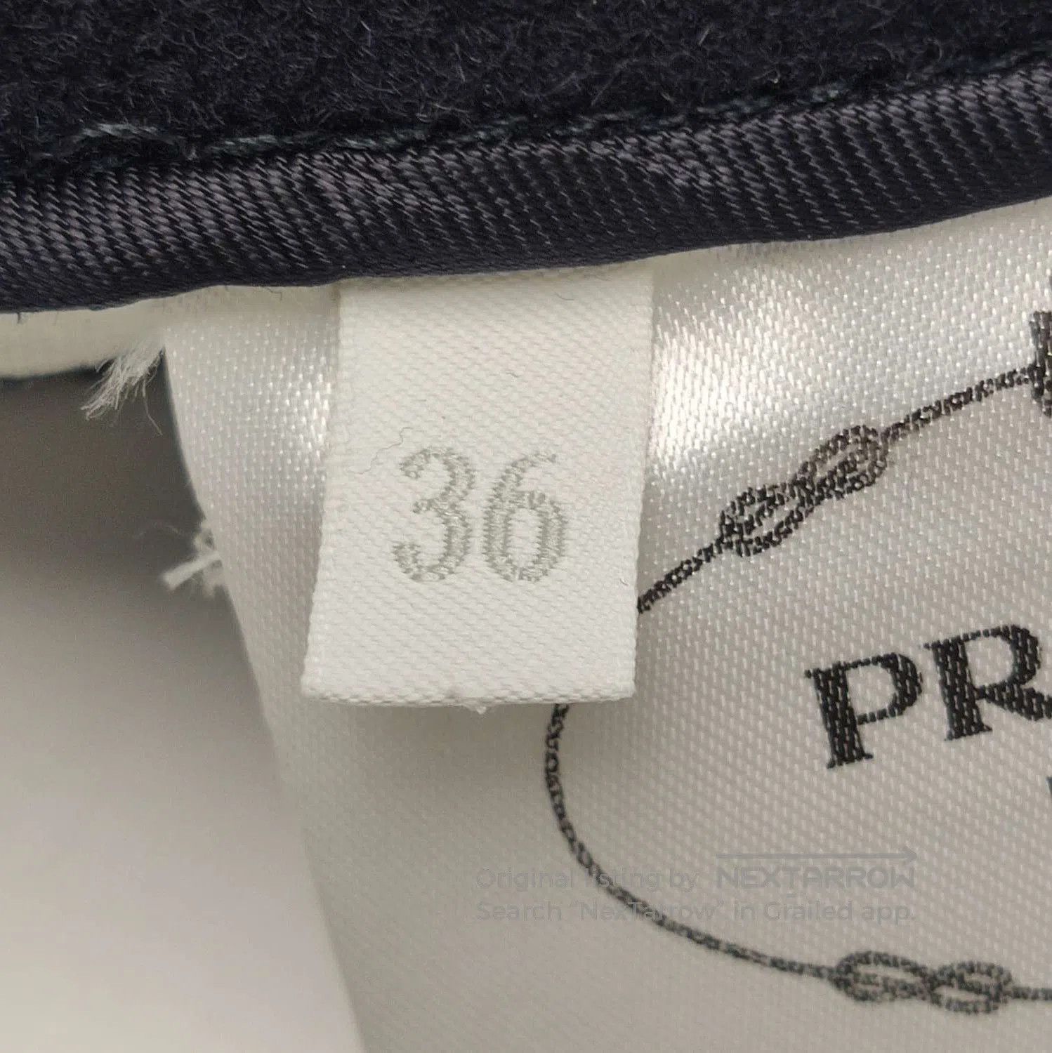 Prada Prada Logo Embellished Wool Blend Skirt . Size 22" - 6 Thumbnail