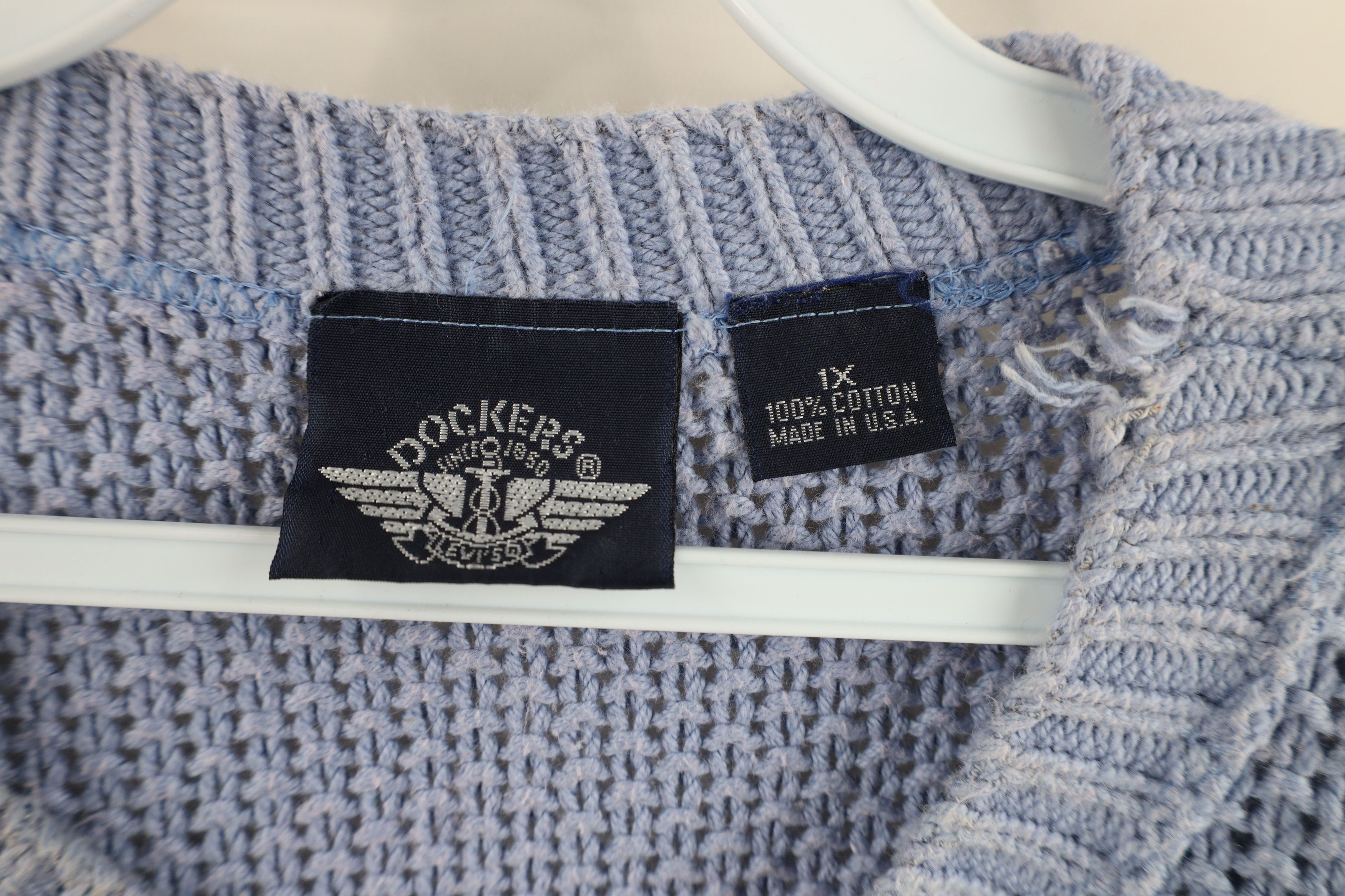 Dockers × Vintage Vintage 90s Dockers Logo Baggy Oversized Knit Sweater USA Size US XL / EU 56 / 4 - 5 Thumbnail