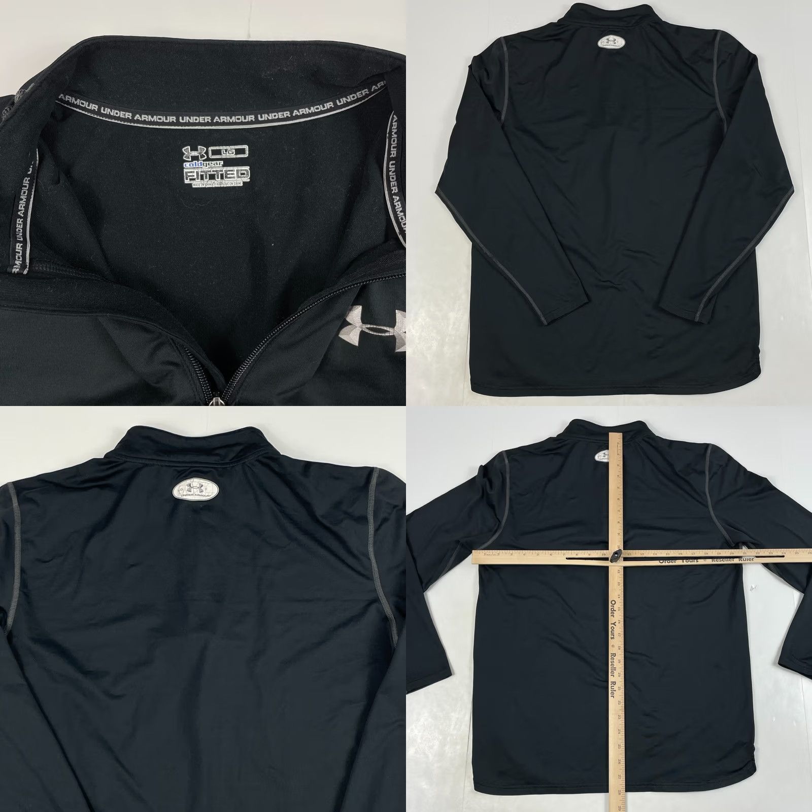 Under Armour Under Armour Shirt Men Large Black ColdGear Fitted 1/4 Zip Pullover Golf Gym Running Hiking Outdoor Size US L / EU 52-54 / 3 - 8 Thumbnail