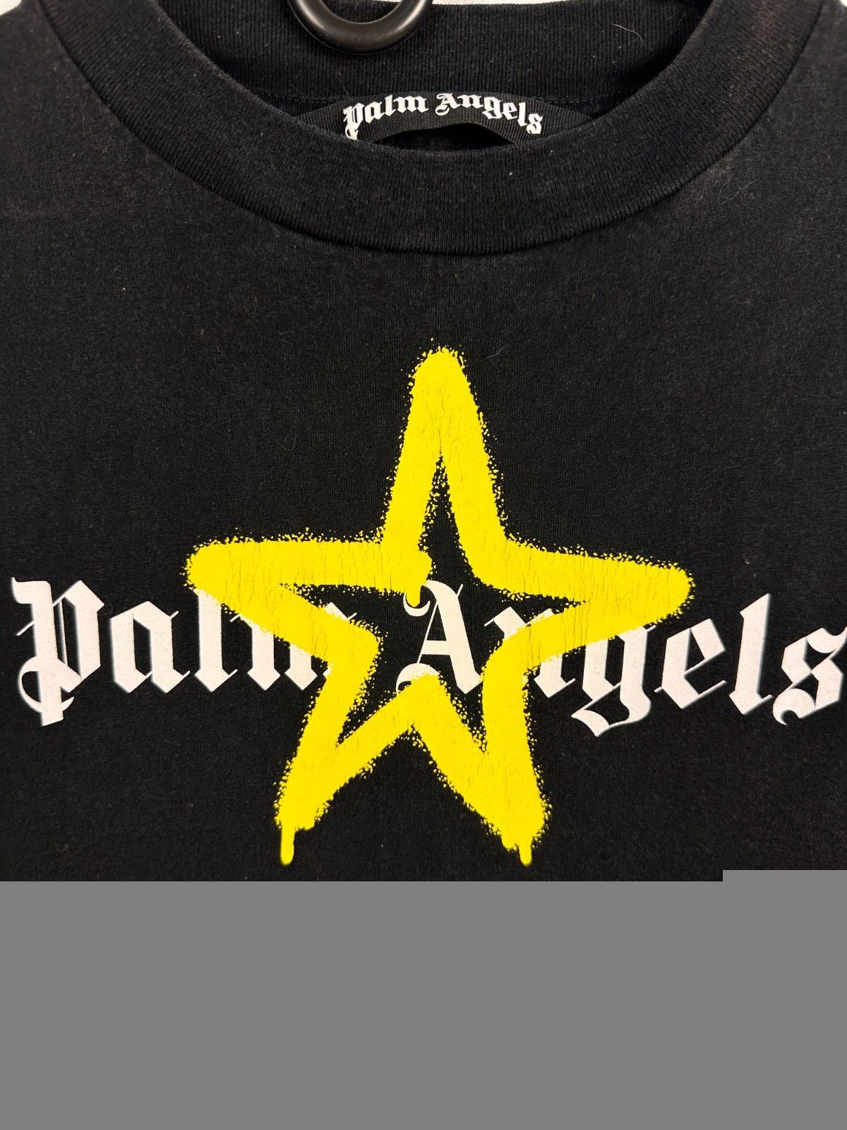 Palm Angels Palm Angels Star Sprayed Logo Tee Black T Shirt Mens Size XL Size US XL / EU 56 / 4 - 4 Thumbnail