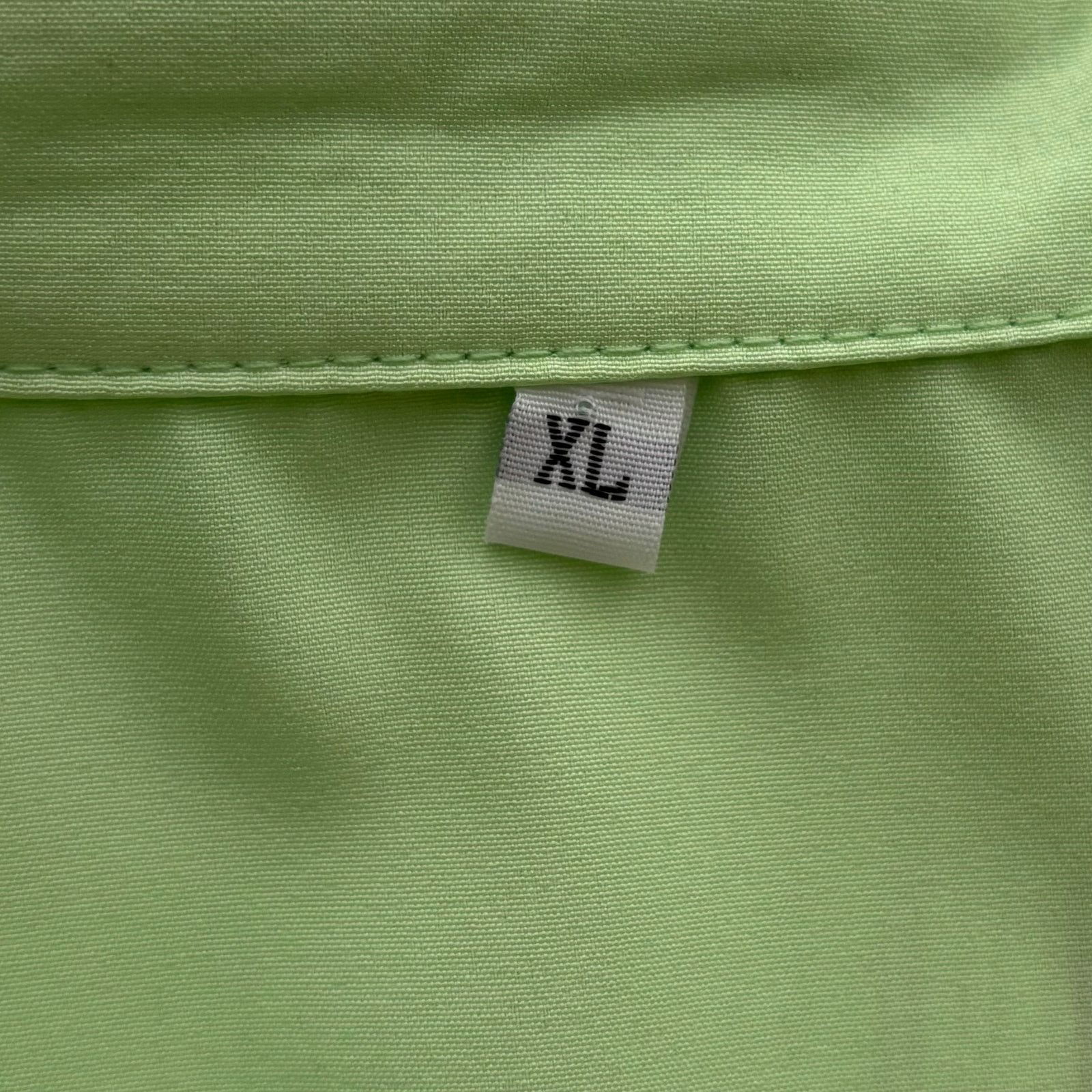 Other Men’s XL Lime Green & Blue Tropical Polyester Shirt Size US XL / EU 56 / 4 - 4 Thumbnail