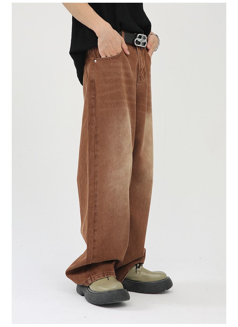 Japanese Brand × Jean Vintage Brown Washed Loose Straight Casual Jeans Size US 32 / EU 48 - 6 Thumbnail