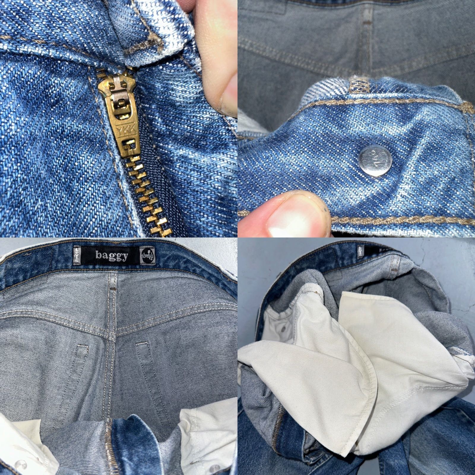 Levi's VINTAGE Levi's Silvertab Levis SilverTab 90s Baggy Denim Jeans Blue 35x32 Mens Jeans Wide-Leg 90s Theme Pockets Size US 35 - 9 Thumbnail