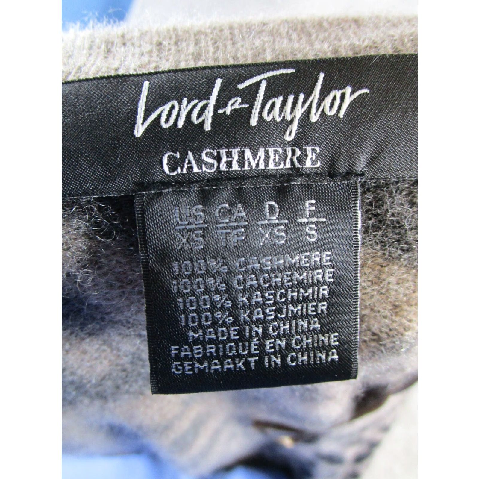 Lord & Taylor VINTAGE Lord & Taylor Sweater Womens XS Brown Black Cashmere Knit Open Front Cardigan Size XS / US 0-2 / IT 36-38 - 3 Thumbnail