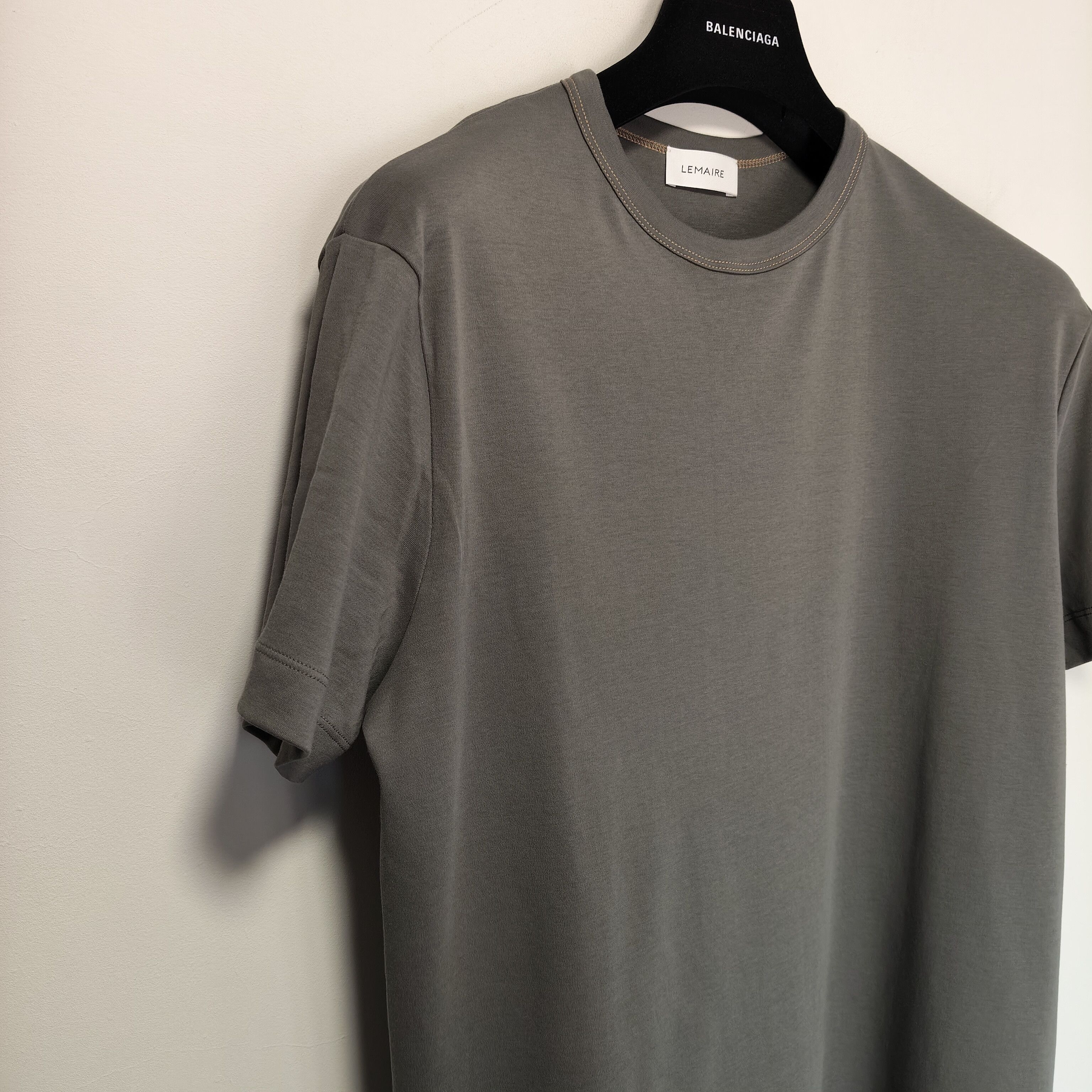 Lemaire Contrast stitching collar t-shirt Size US L / EU 52-54 / 3 - 6 Thumbnail