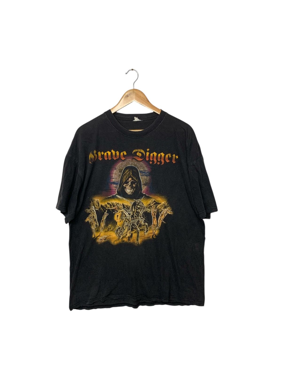 Band Tees Vintage Grave Digger Knight Of The Cross Metal Band T Shirt Size US L / EU 52-54 / 3 - 1 Thumbnail