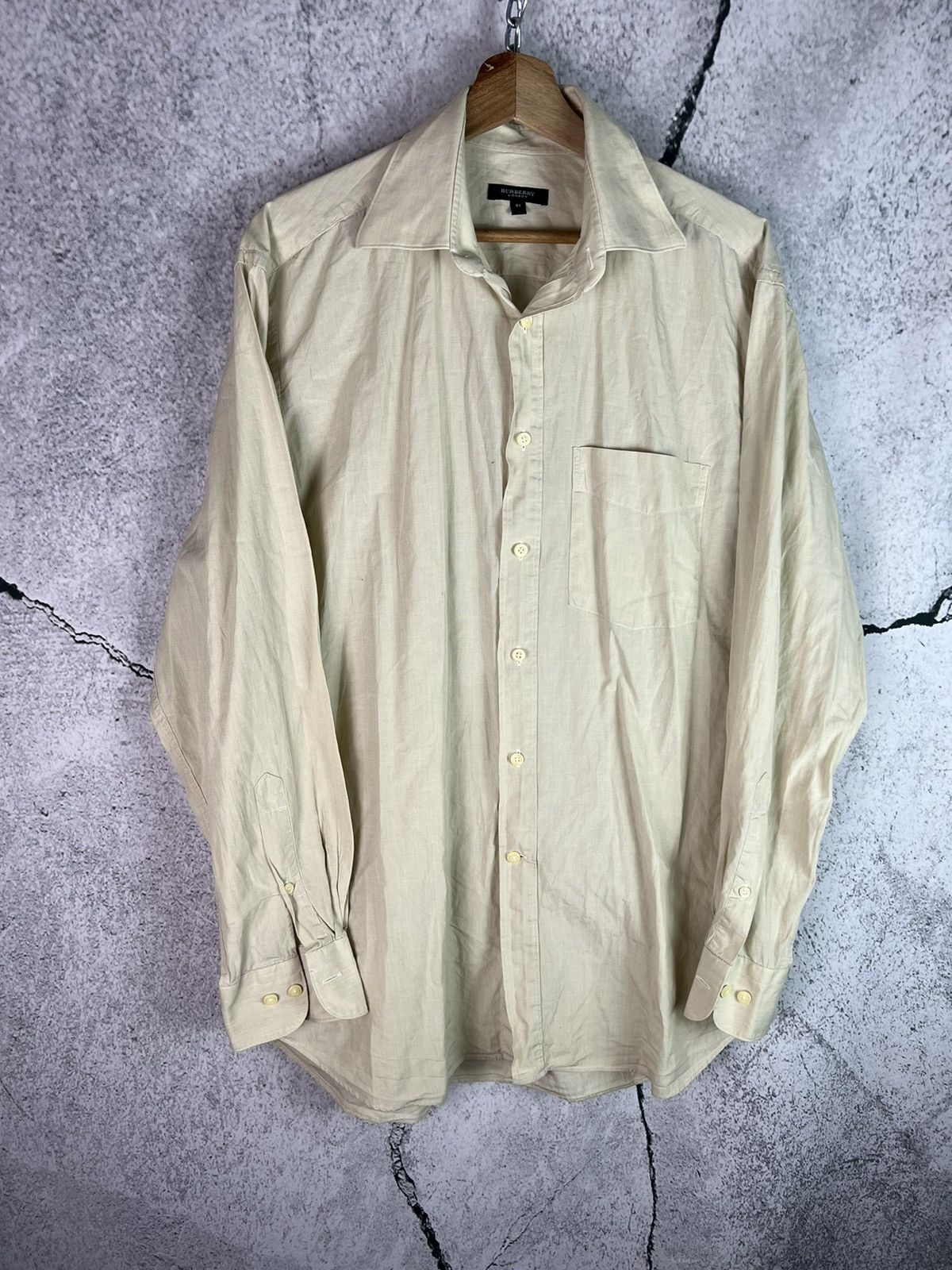 Burberry × Burberry Prorsum × Vintage VTG Burberry London Cotton Shirt Size US L / EU 52-54 / 3 - 1 Thumbnail