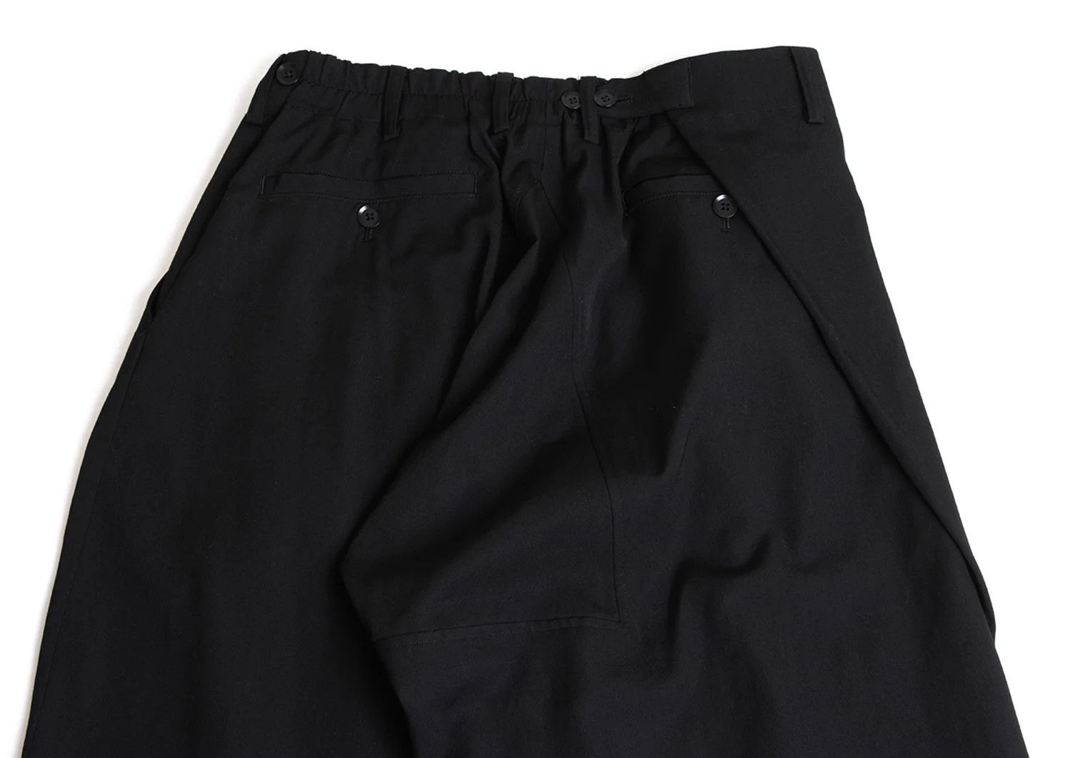 Yohji Yamamoto Yohji Yamamoto Wool Gabardine Wide Pants Black Size US 38 / EU 54 - 11 Thumbnail