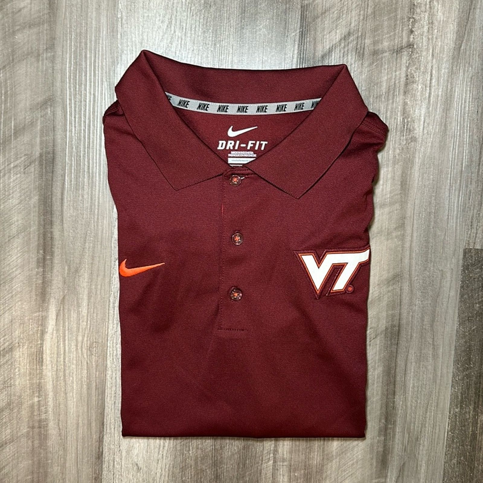 Nike Virginia Tech Hokies Nike Dri Fit Polo - 2XL Size US XXL / EU 58 / 5 - 1 Thumbnail