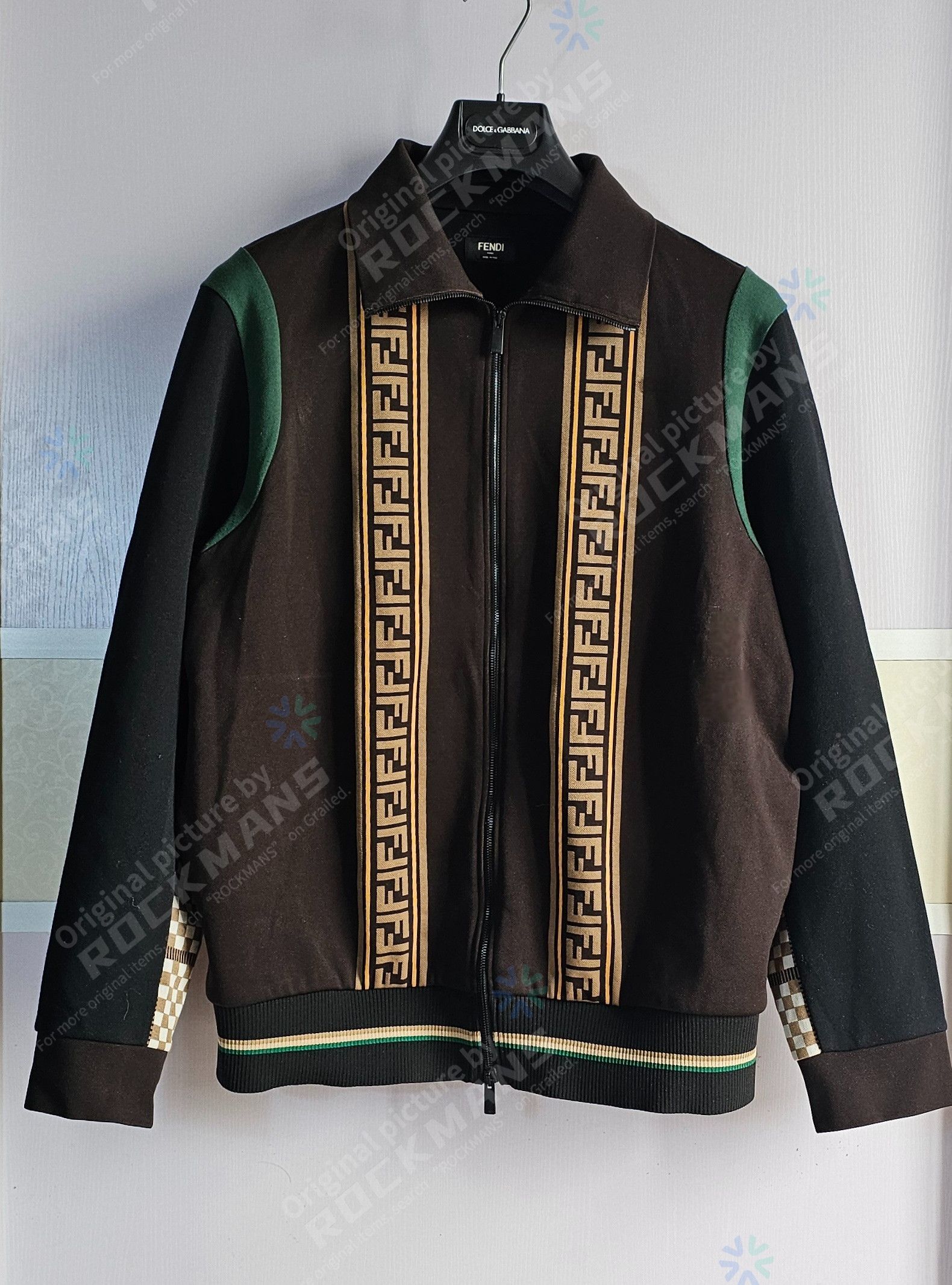 Fendi Fendi Kenya Barris Brown Knit Track Jacket Size L Size US L / EU 52-54 / 3 - 1 Thumbnail