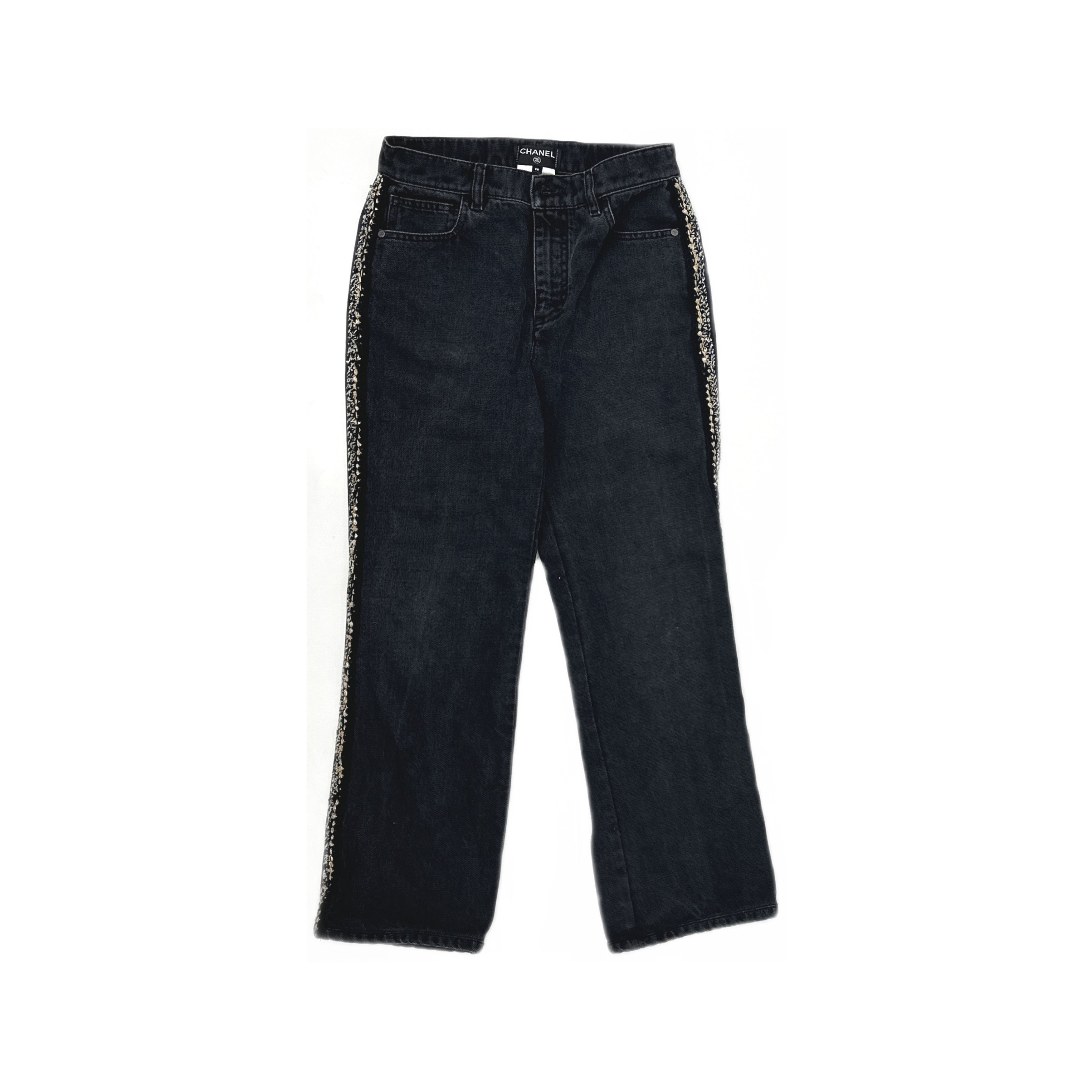 Chanel Chanel Braided Trim Jeans Size 36 Size 26" / US 2 / IT 38 - 1 Thumbnail