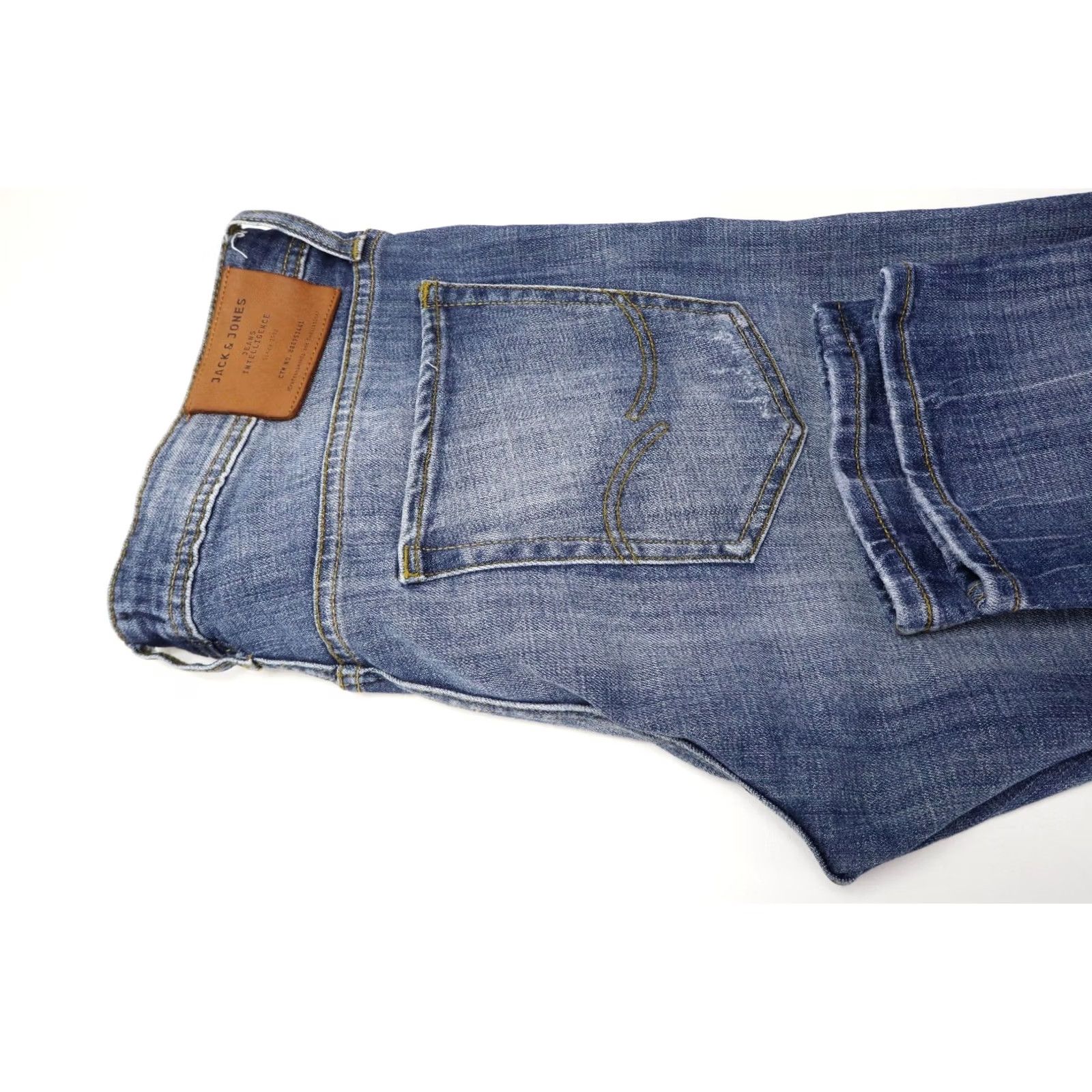 Jack & Jones JACK & JONES Glenn Slim Fit Jeans Men's W34/L32 Blue Distressed Faded Whiskers Jeans Slim W34 L32 Blue Distressed Whiskers Mens Size US 34 / EU 50 - 5 Thumbnail