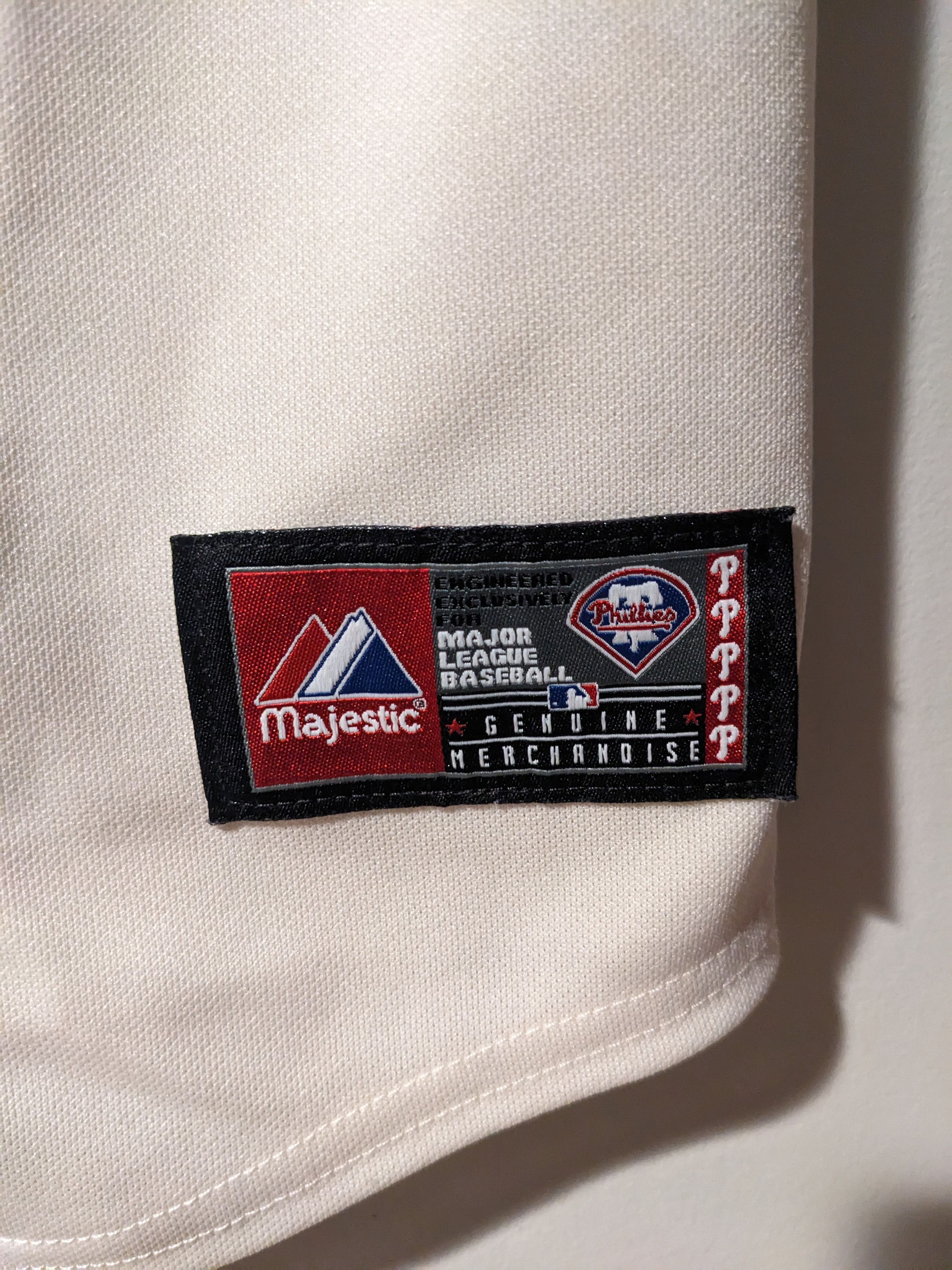 MLB Vintage Y2K Phillies MLB Baseball Kids Medium Beige Jersey Size US M / EU 48-50 / 2 - 3 Thumbnail