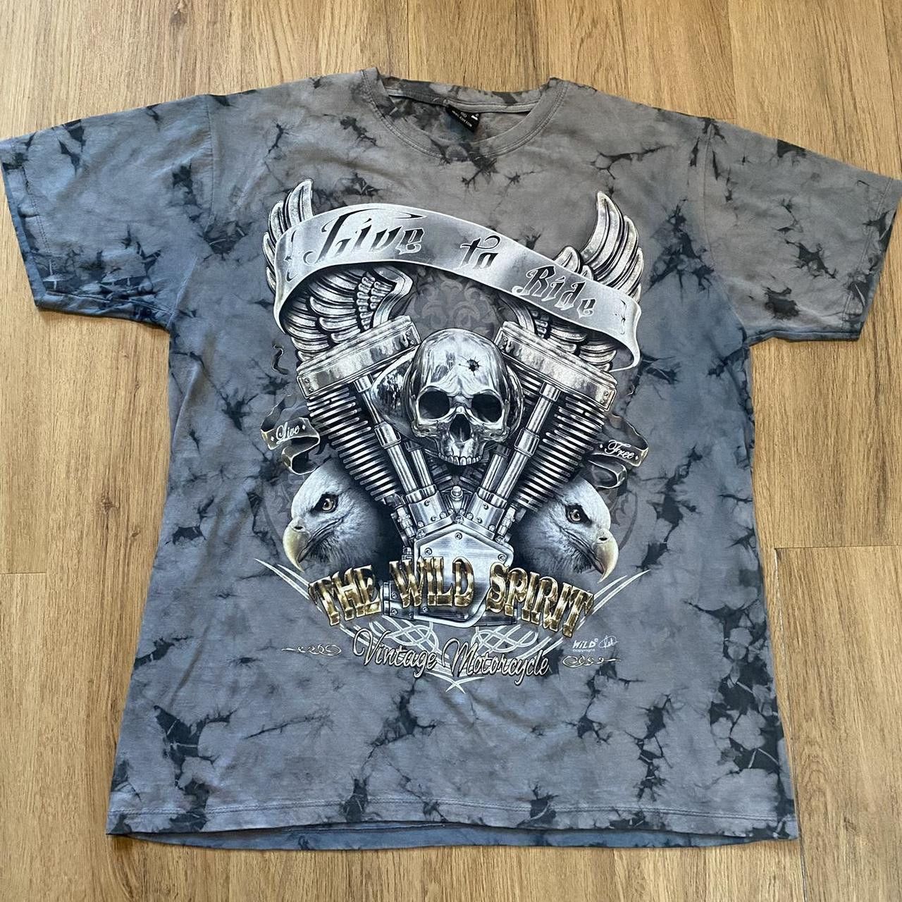 Other Grey and black Wild Tie Dye Boxy Vintage Retro Size US XL / EU 56 / 4 - 1 Thumbnail