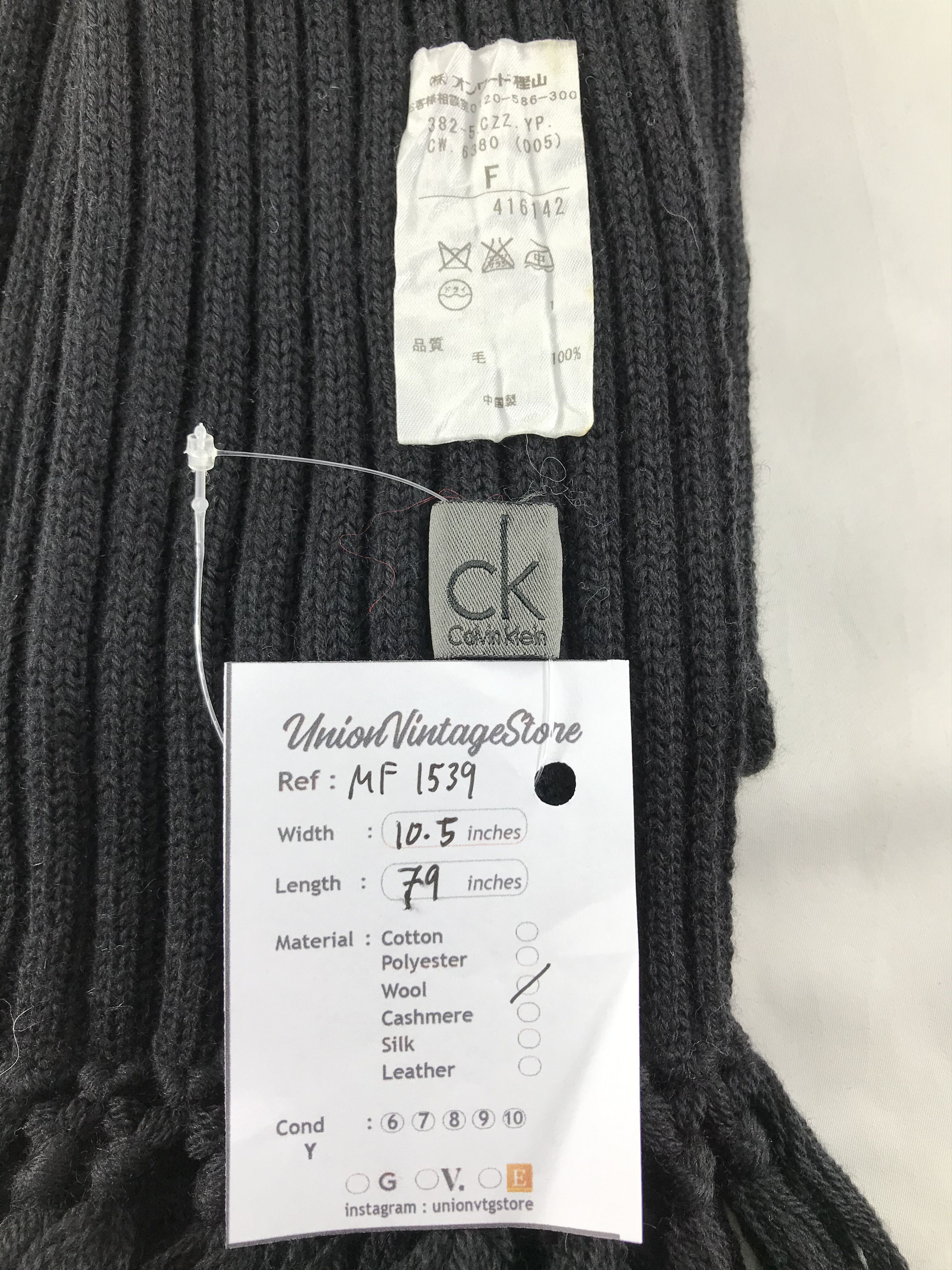 Calvin Klein Vintage Calvin Klein Scarf/Muffler/Neckwear MF1539 Size ONE SIZE - 4 Thumbnail