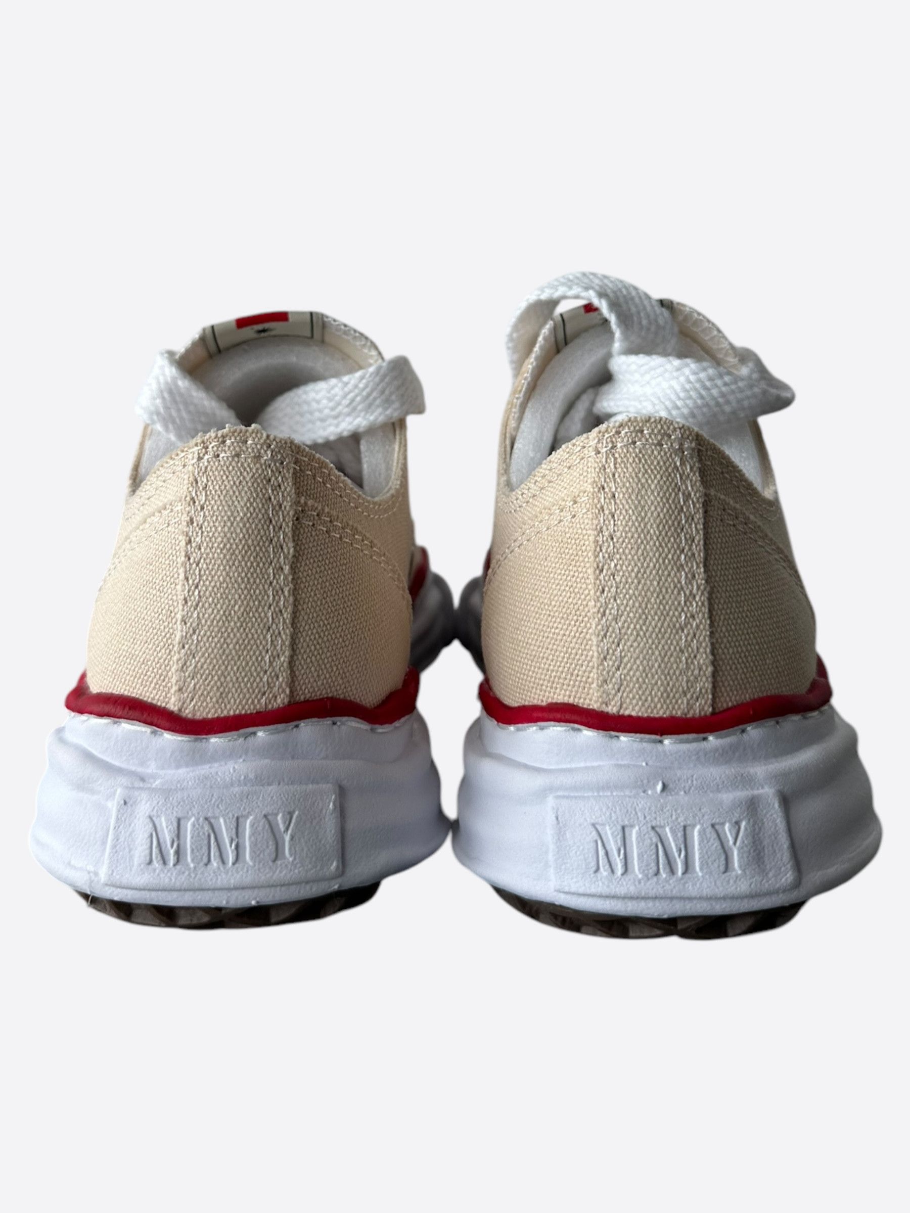 Maison MIHARA YASUHIRO Maison Mihara Yasuhiro Beige & White Peterson Sneakers Size US 10 / EU 43 - 4 Thumbnail