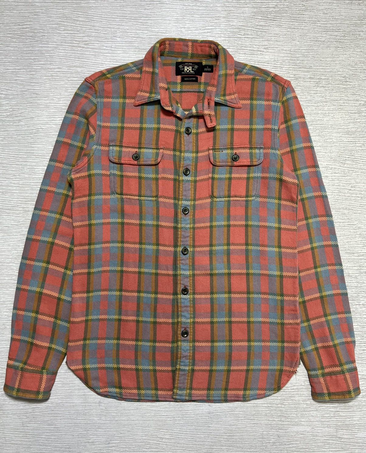 RRL Ralph Lauren RRL Ralph Lauren - Cameron Plaid Cotton Twill Flannel Shirt Size US S / EU 44-46 / 1 - 1 Thumbnail