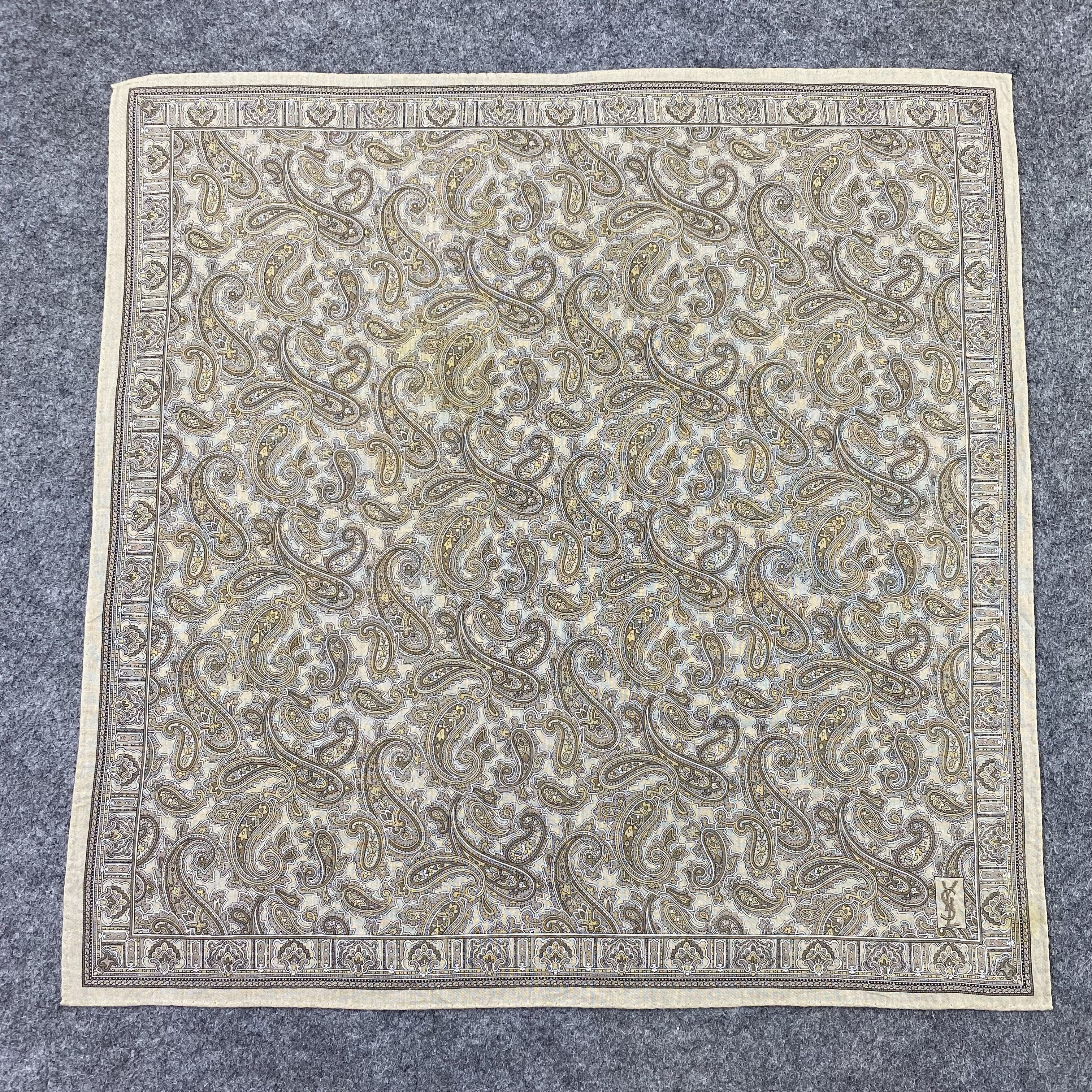 Yves Saint Laurent YSL Handkerchief Neckerchief Bandana-B1734 Size ONE SIZE - 3 Thumbnail
