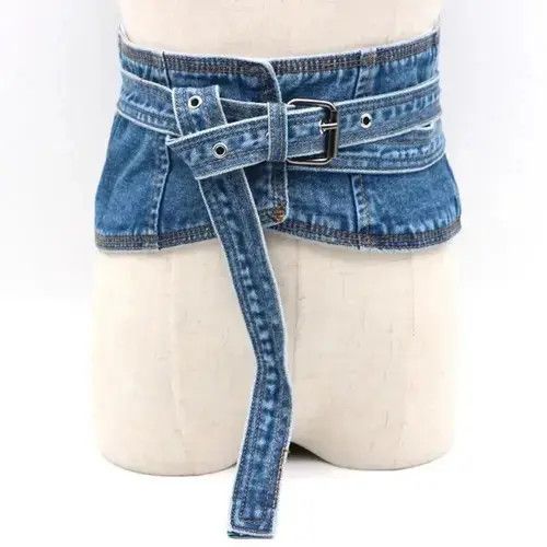 Homemade × Japanese Brand Belts Gothic Denim Wide Waist Belt Size ONE SIZE - 2 Thumbnail