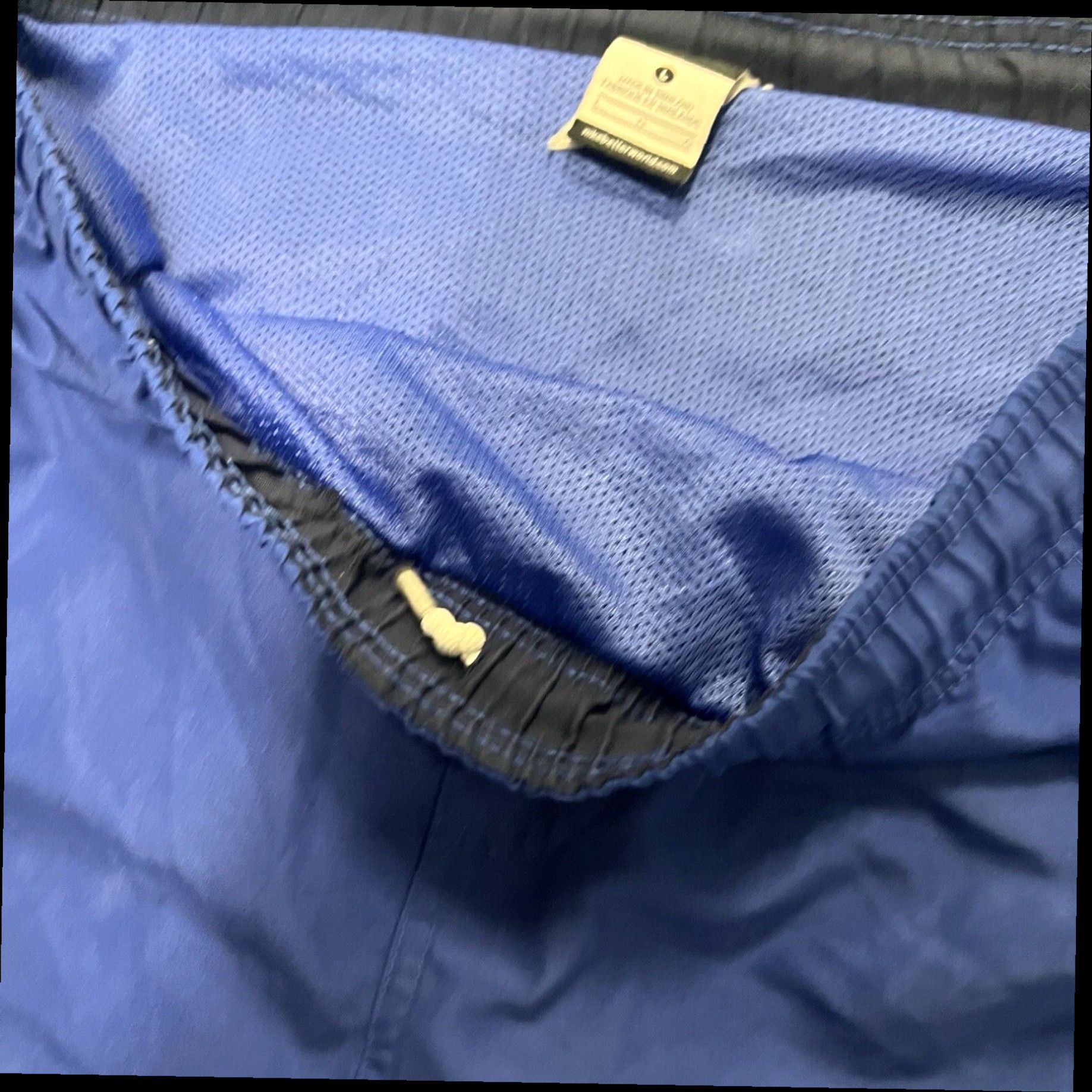 Nike VTG 90s Gray Tag NIKE Swim Trunks Blue Shorts Mesh Lined Nylon Swimming Men's L Size US 33 - 4 Thumbnail