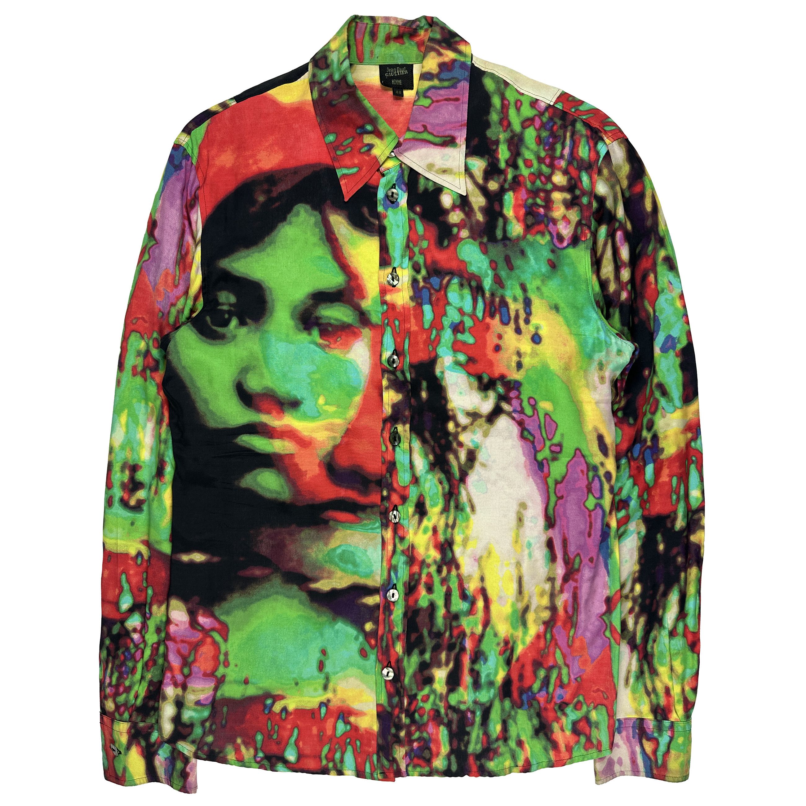 image of Jean Paul Gaultier Ss00 Lsd Button Up Shirt, Men's (Size Medium)