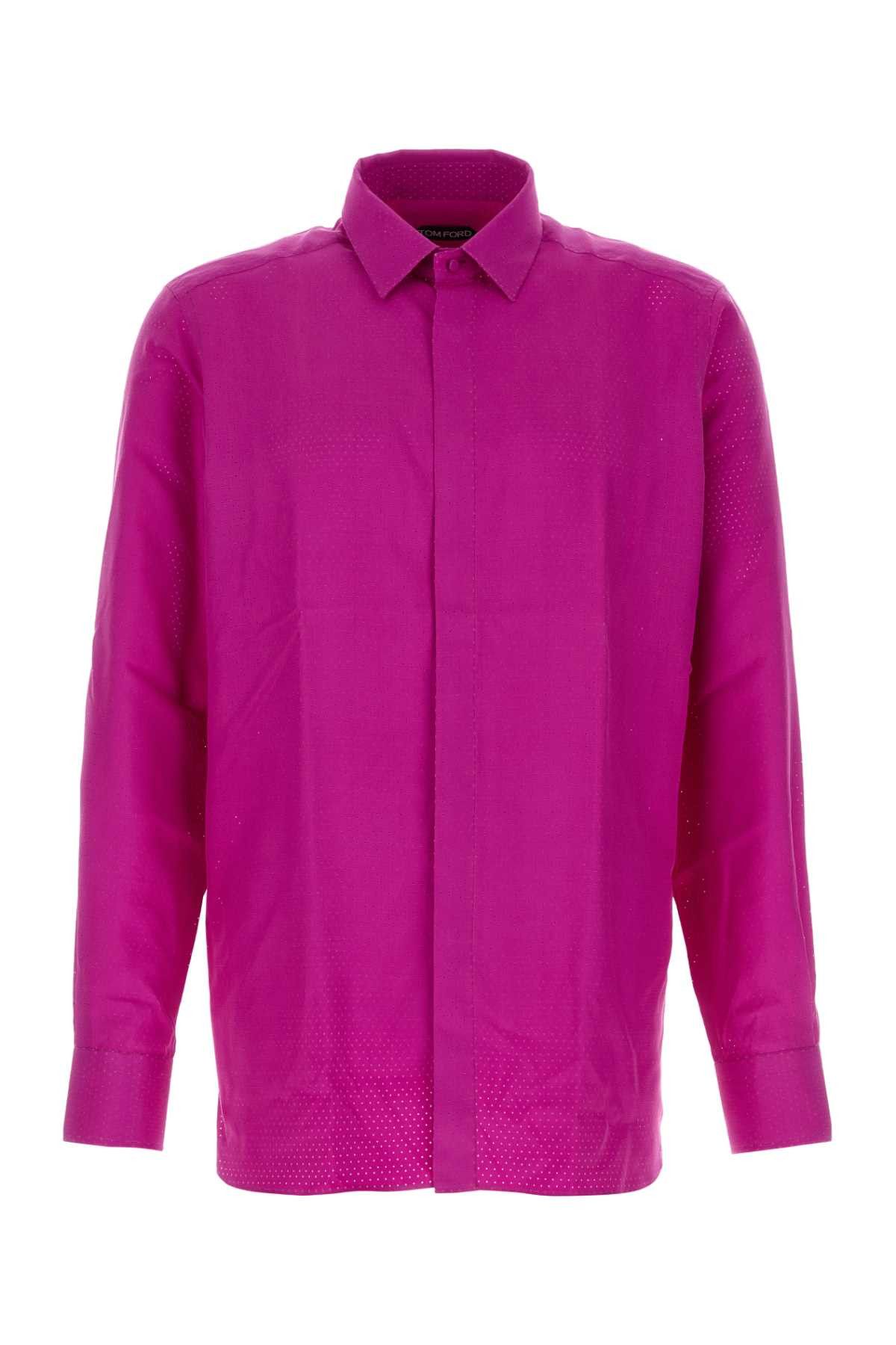 Tom Ford Fuchsia Twill Shirt Size US L / EU 52-54 / 3 - 1 Thumbnail