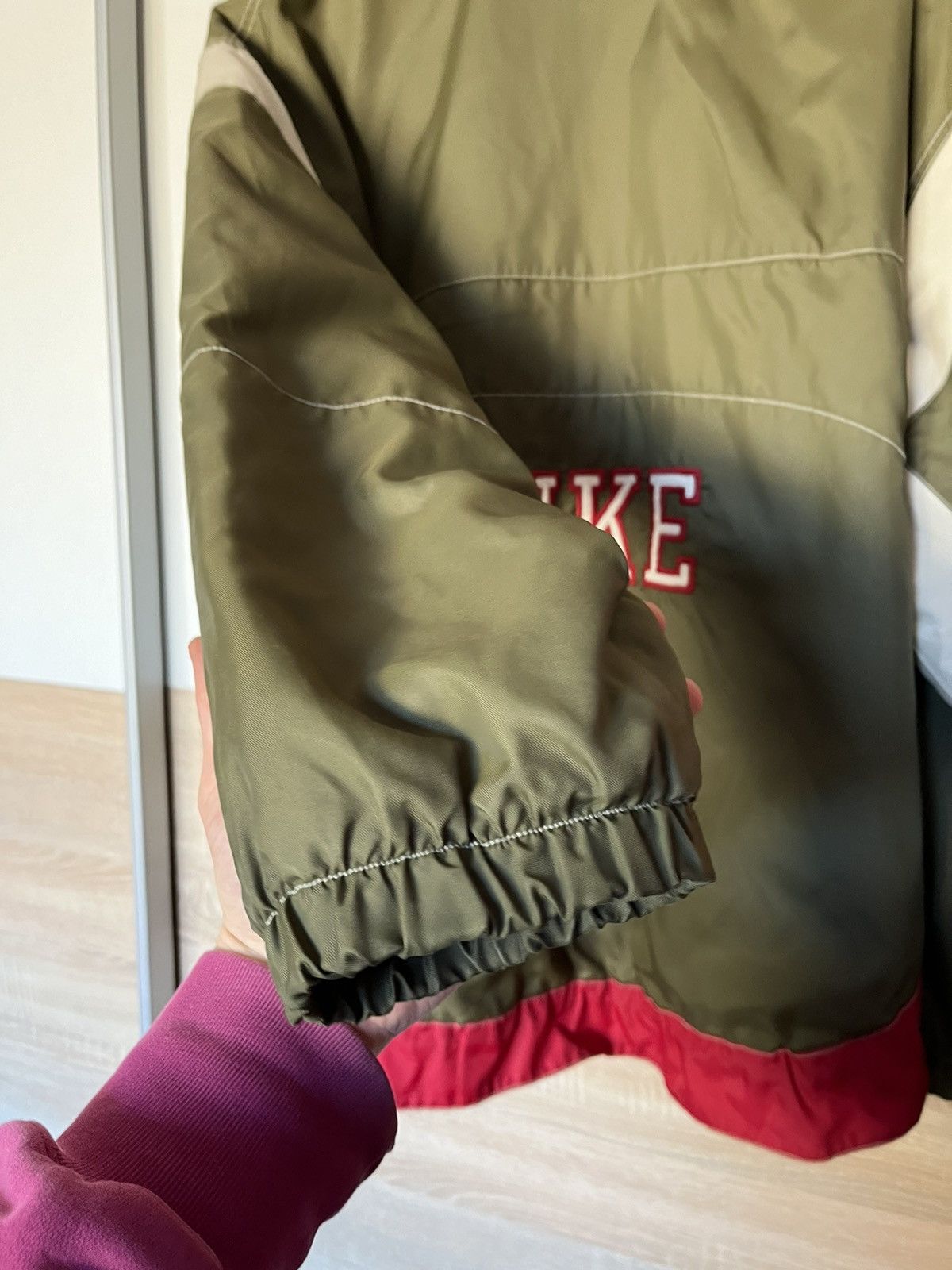 Nike × Vintage Vintage 90’s Nike Anorak Jacket Center Swoosh Spell out logo Size US L / EU 52-54 / 3 - 13 Thumbnail