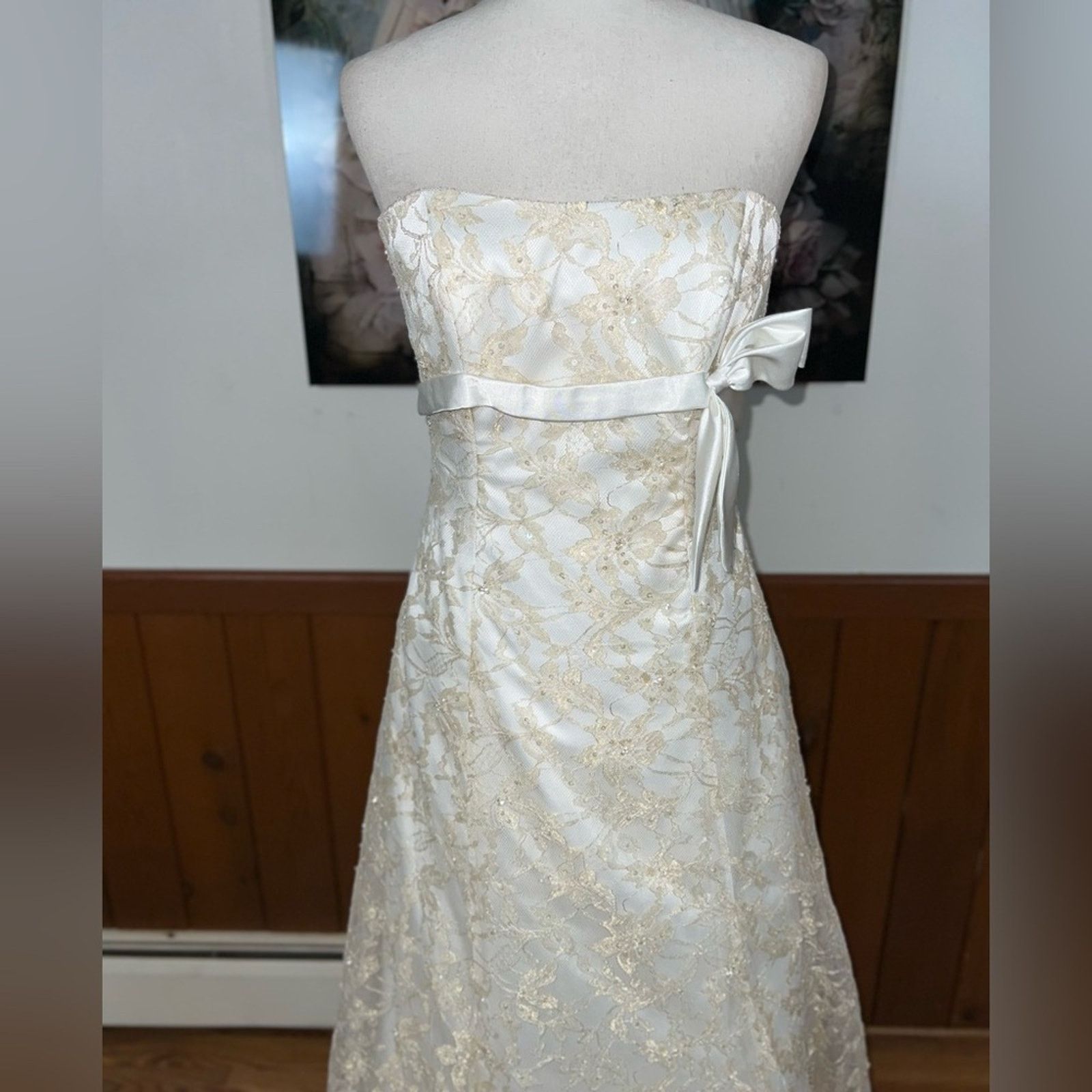 Other Vintage 90s Maggie Sottero Empire Waist Wedding Gown! Size XL / US 12-14 / IT 48-50 - 3 Thumbnail