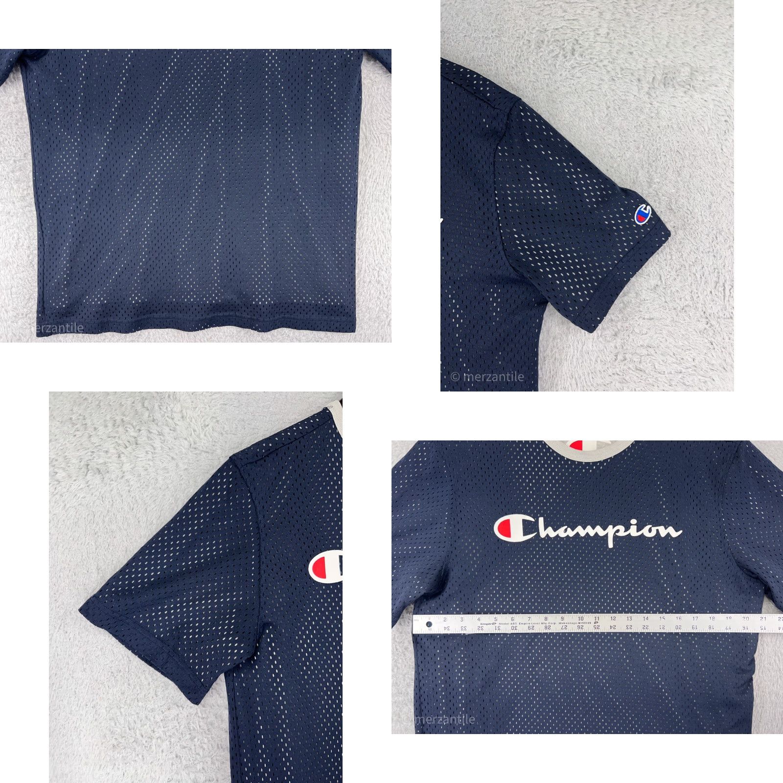 Champion Champion Shirt Mens Large Blue Crew Neck Graphic Print Logo Short Sleeve Poly Size US L / EU 52-54 / 3 - 8 Thumbnail