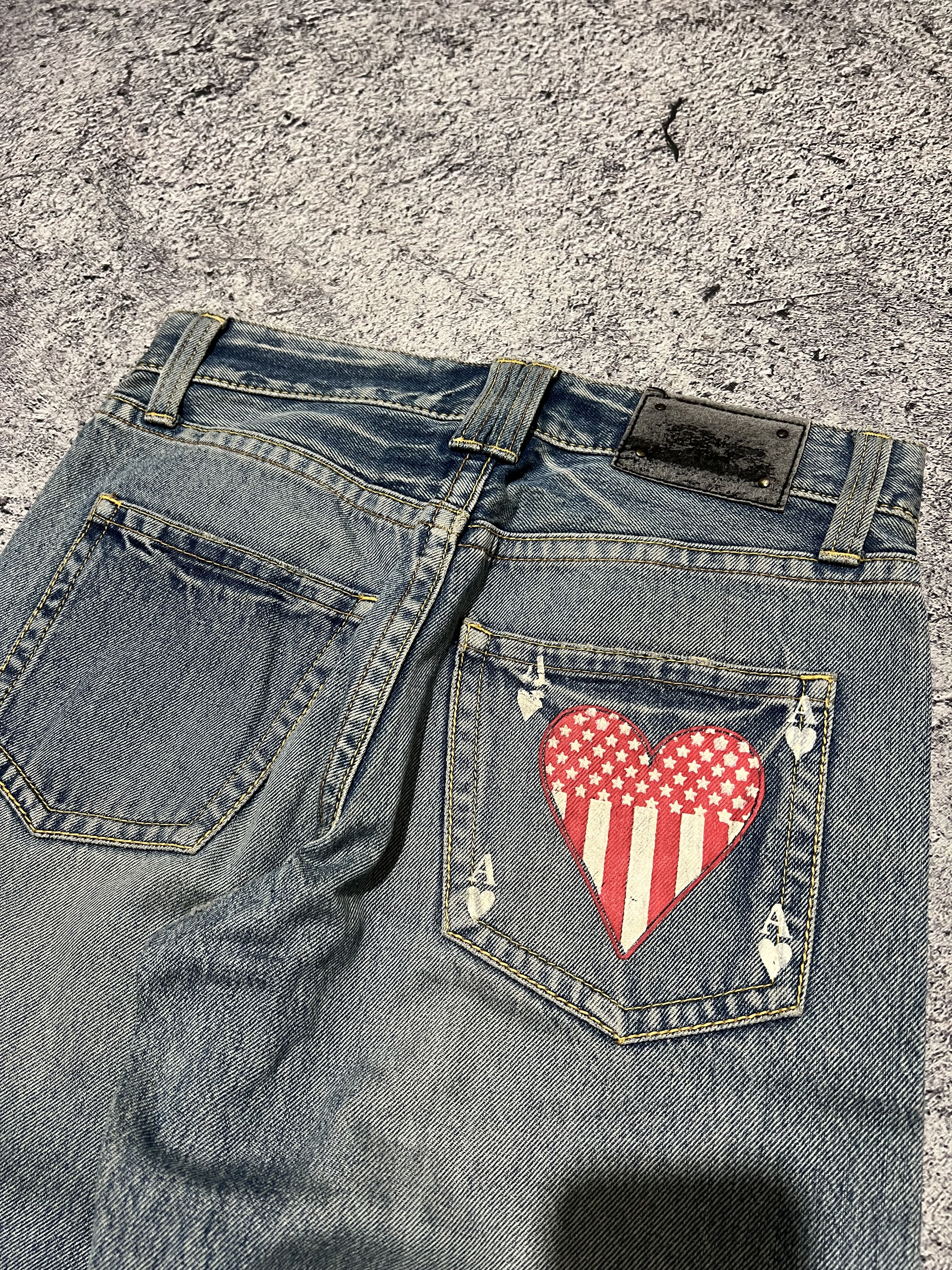Japanese Brand 2000s Archival Hysteric Cdg Print Paint Raw Wash Jeans y2k Size US 30 / EU 46 - 5 Thumbnail
