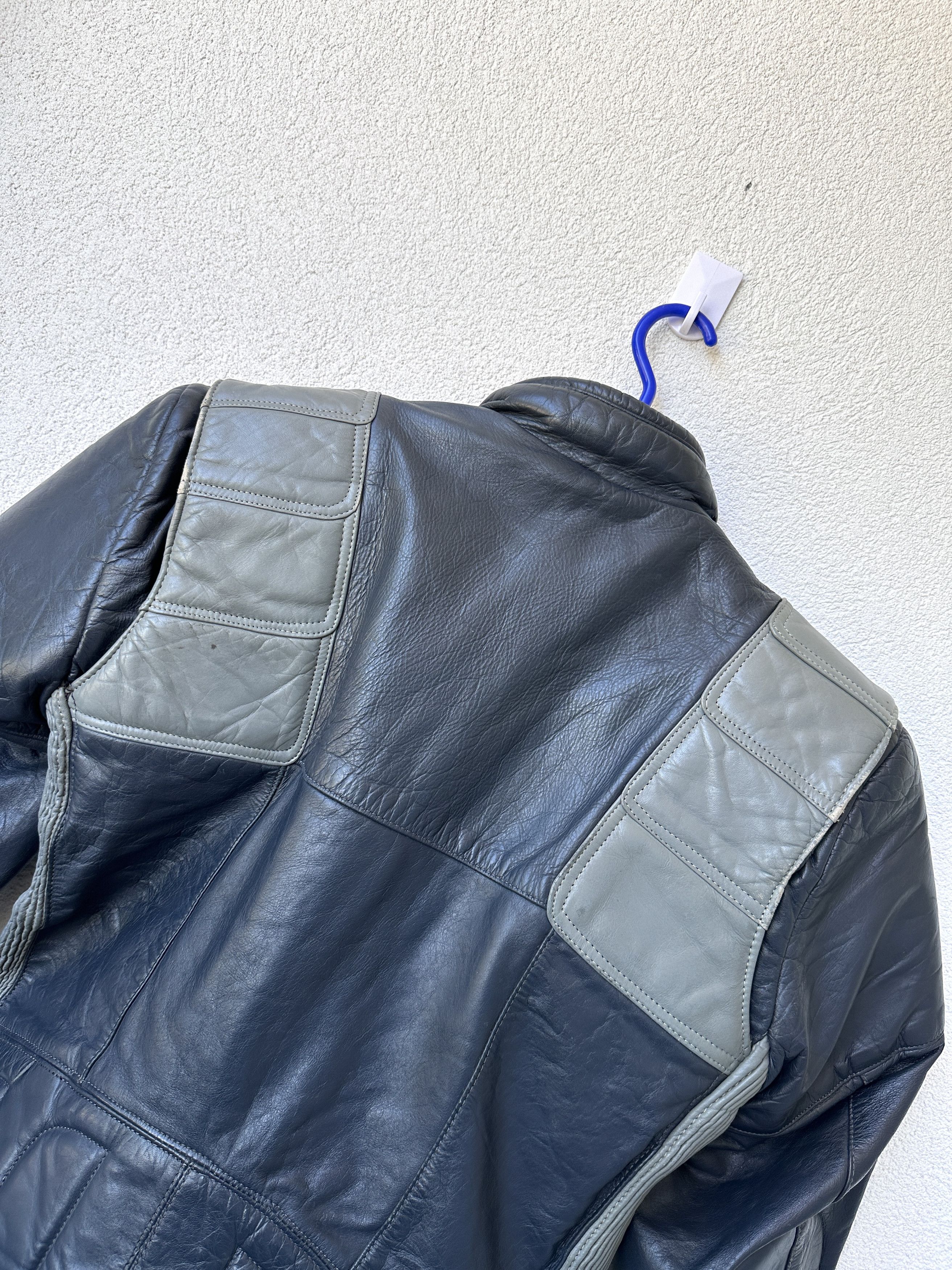 Vintage Rare leather boxy jacket motorcycle racing oversize Size L / US 10 / IT 46 - 9 Thumbnail