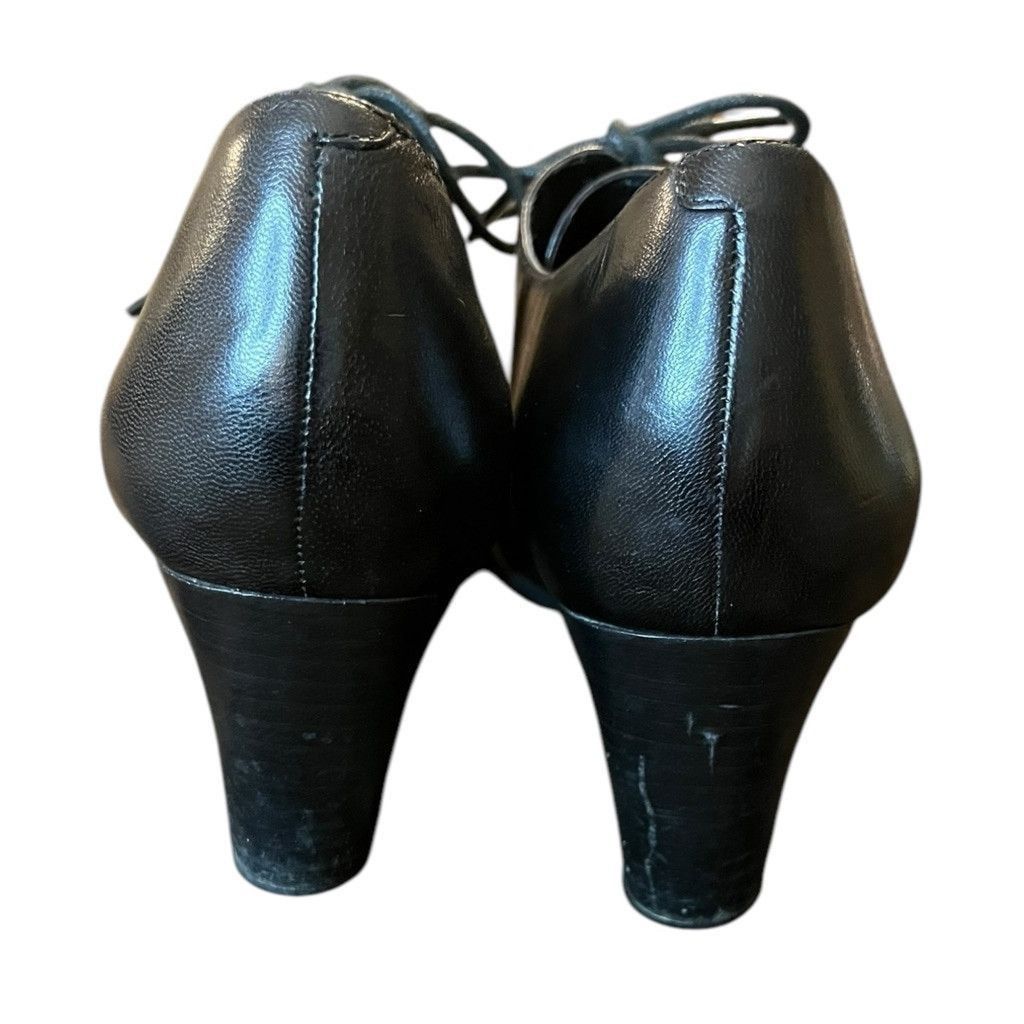 Vintage 90s Bandolino Leather Lace Up Oxford Loafers Block Heels 9 Size US 9 / IT 39 - 4 Thumbnail