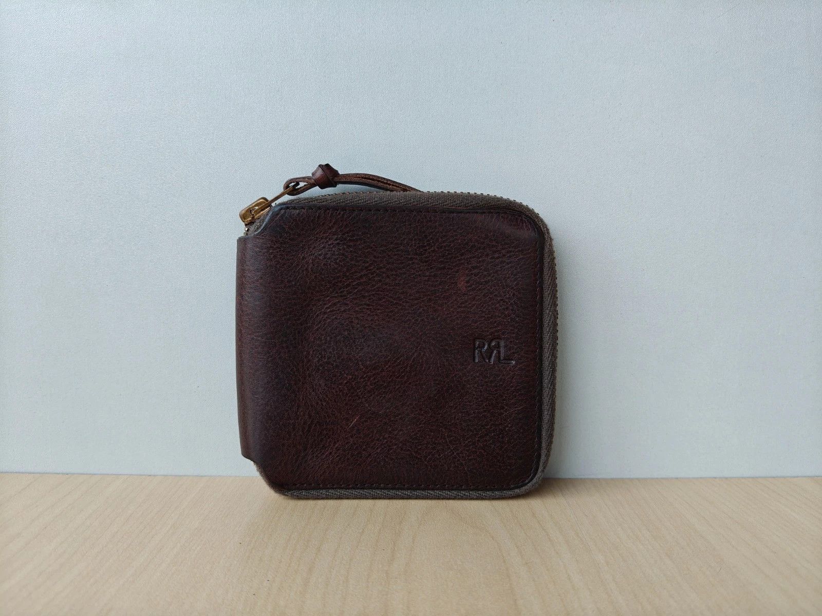 RRL Ralph Lauren Double RL Leather Zip Wallet FTP - 5002 Size ONE SIZE - 1 Thumbnail