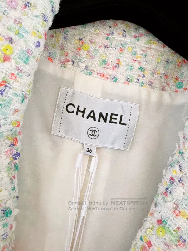 Chanel Chanel Coloured sequin tweed short coat Size XS / US 0-2 / IT 36-38 - 7 Thumbnail