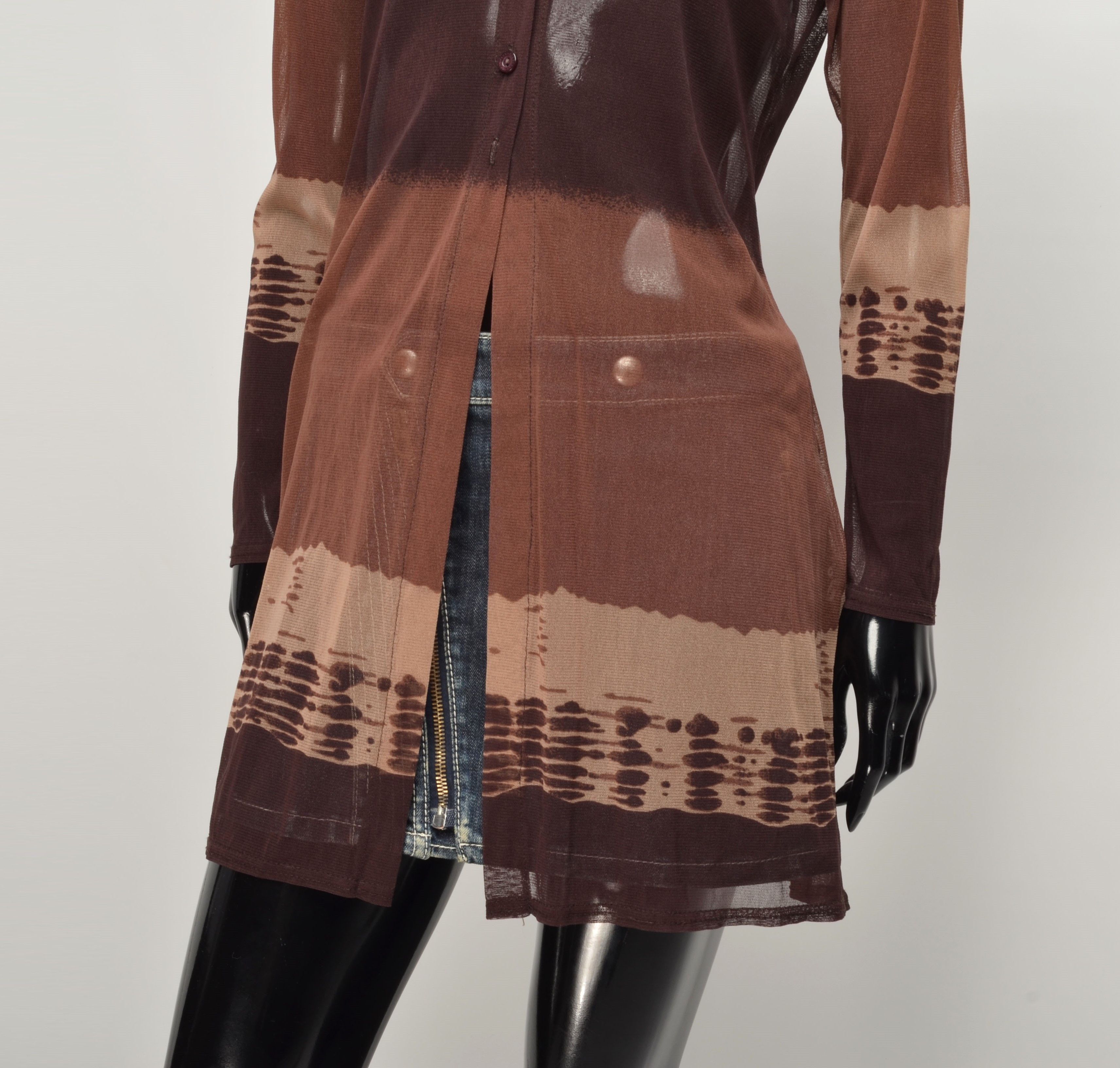 Other Vintage Progress Y2K Coquette Mesh V-Neck Long Cardigan Size M / US 6-8 / IT 42-44 - 3 Thumbnail