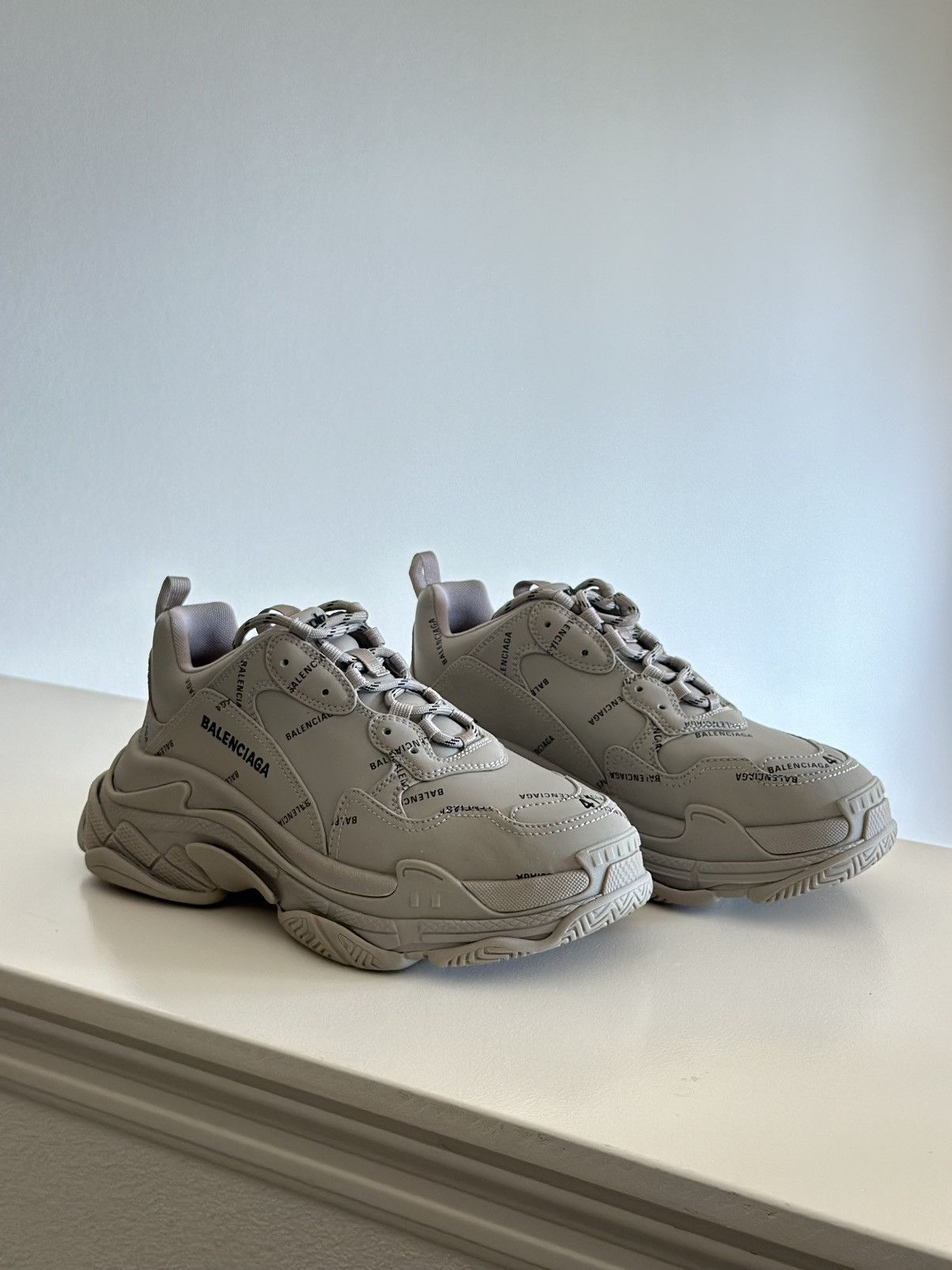 Balenciaga Balenciaga Triple S All Over Logo Sneaker Size US 8 / EU 41 - 2 Thumbnail