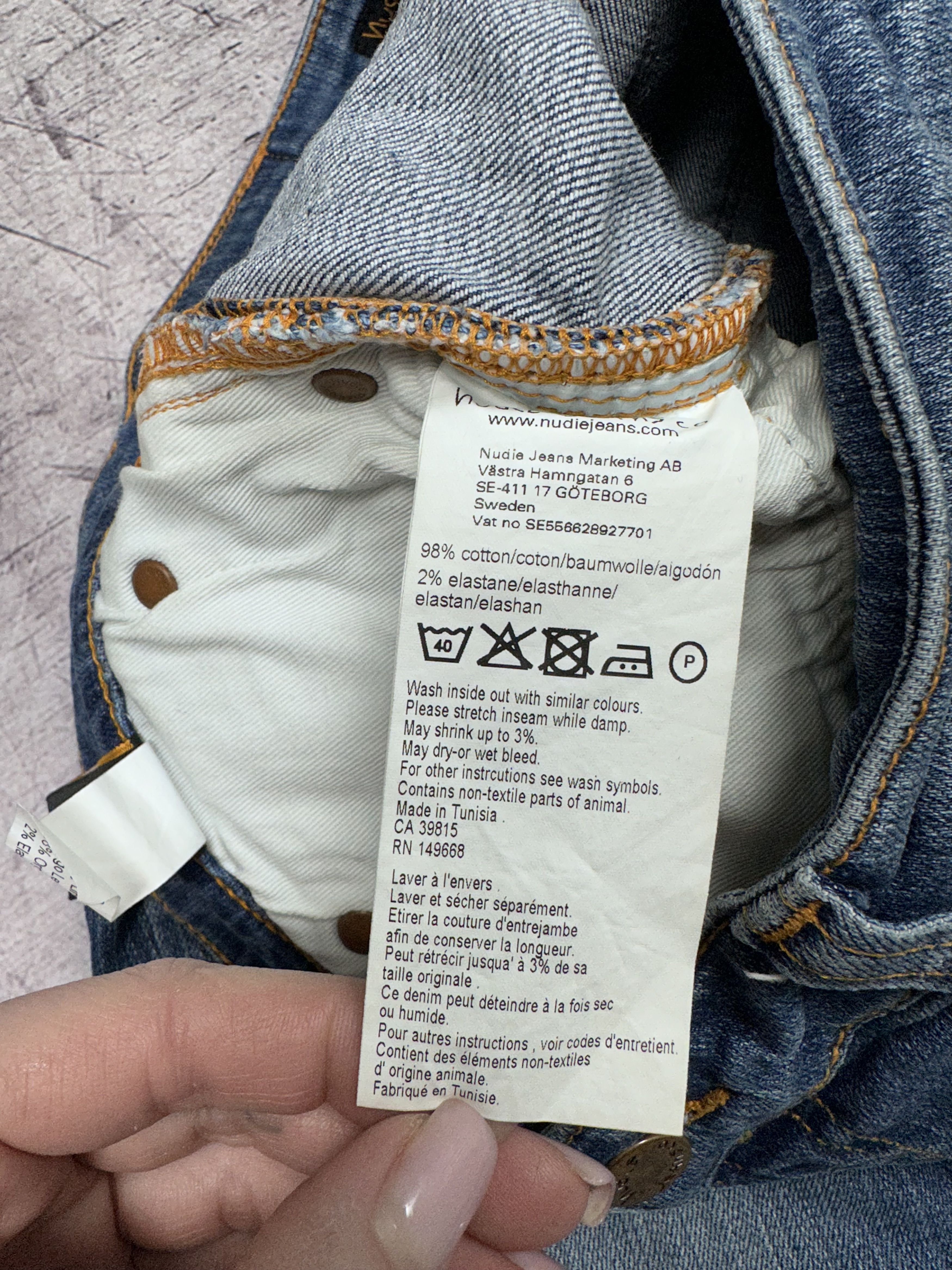 Nudie Jeans × Vintage Nudie Jeans Skinny Lin Denim Pants Jeans Size US 28 / EU 44 - 10 Thumbnail