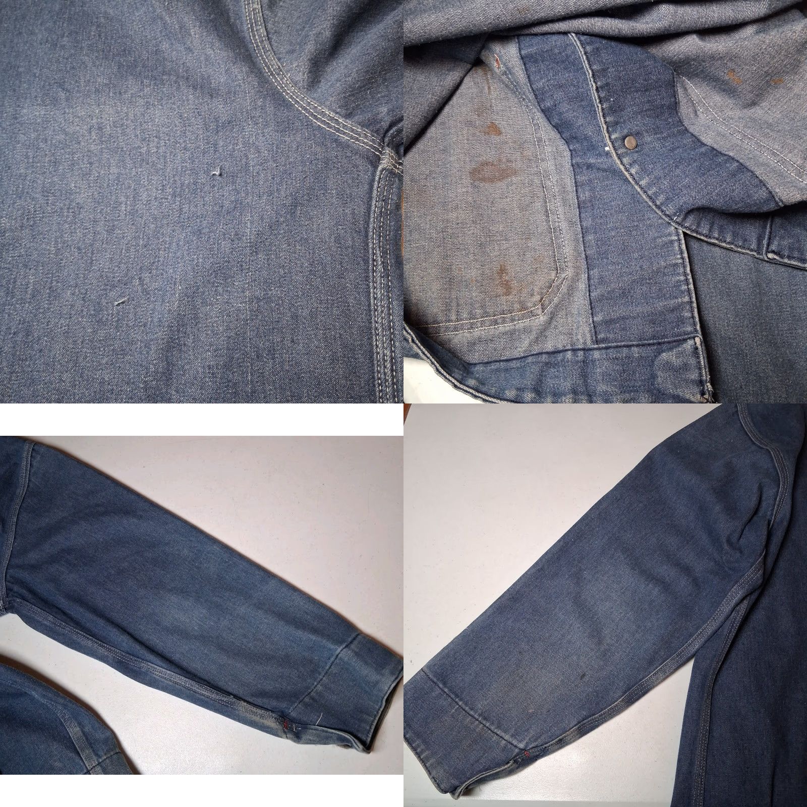 Vintage VINTAGE Big Mac Denim Jacket Jacket Blue Chore Barn Work Workwear Utility READ Mens L Blue Denim Casual Workwear 90s? Size US 33 - 11 Thumbnail